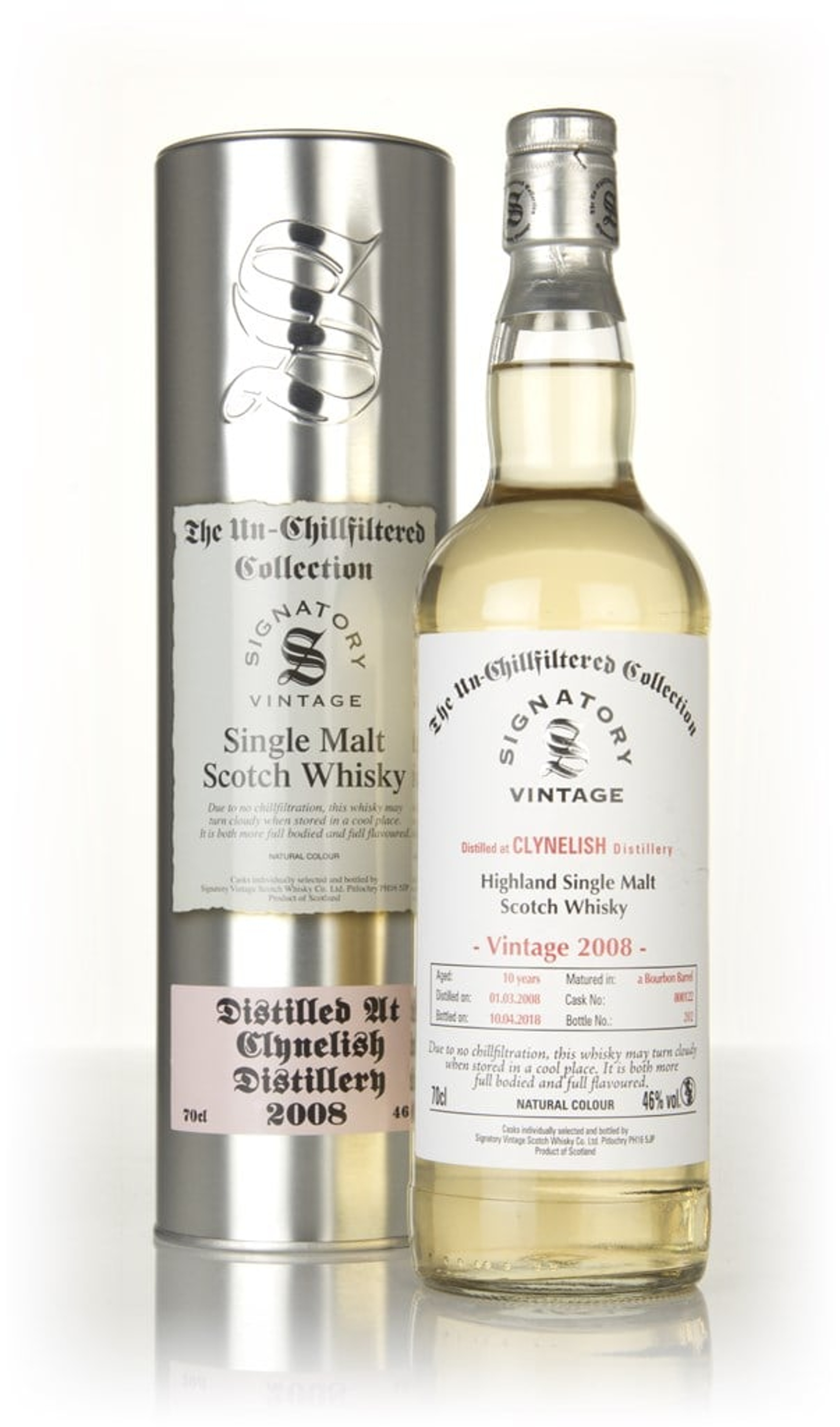 Clynelish 10 Year Old 2008 (cask 800122) - Un-Chillfiltered Collection (Signatory) 70cl