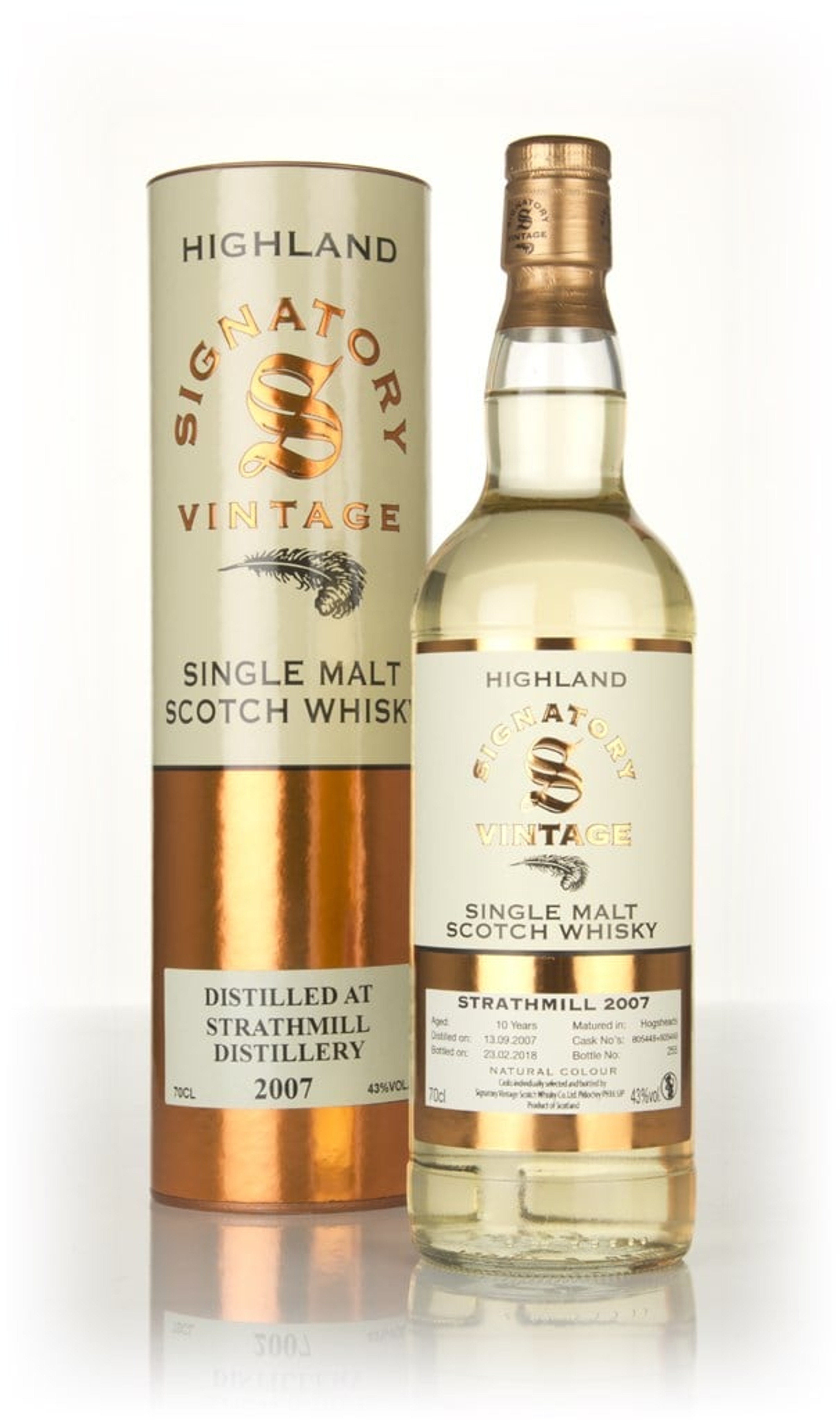 Strathmill 10 Year Old 2007 (casks 805448 & 805449) - Signatory 70cl