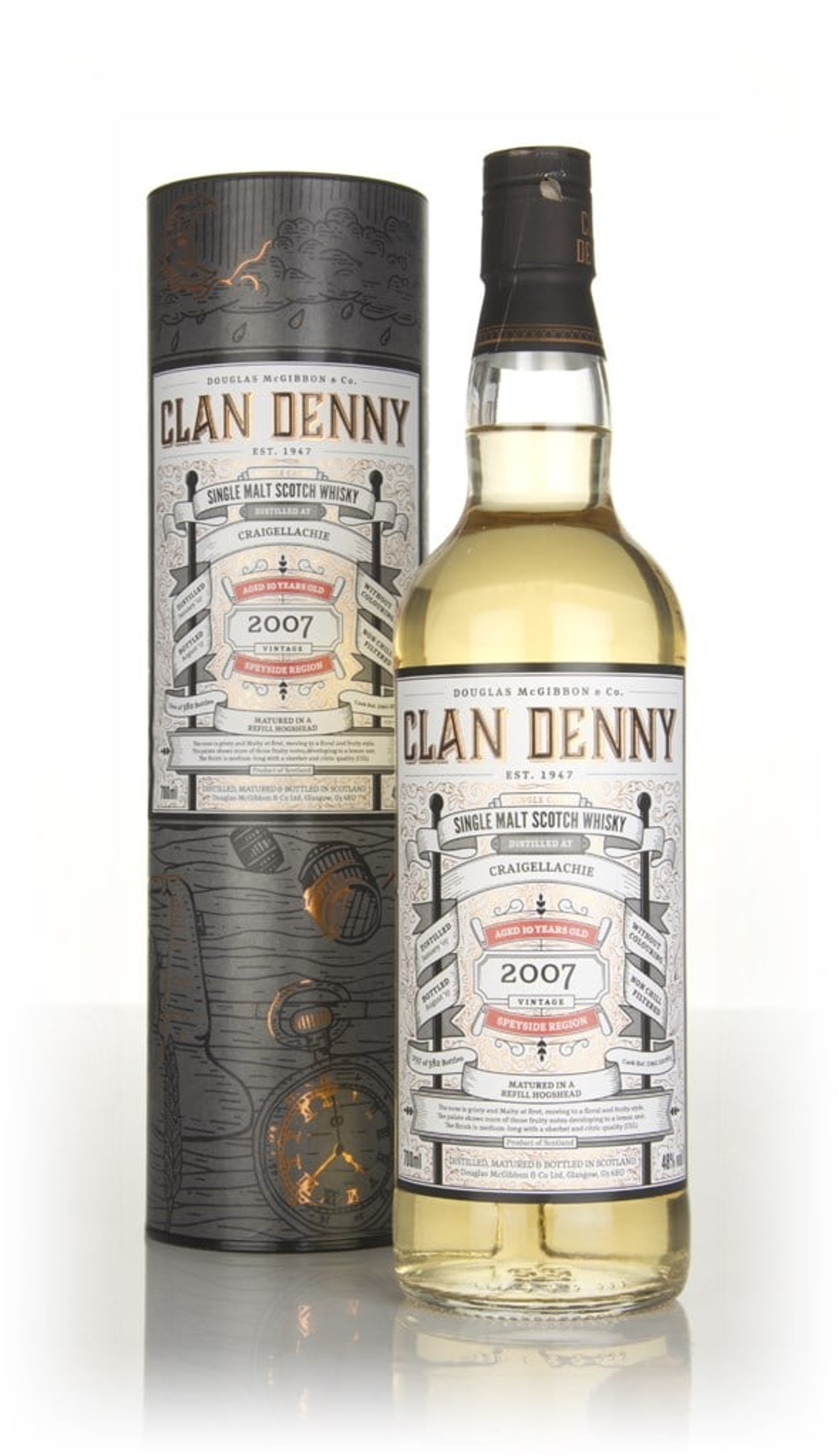 Craigellachie 10 Year Old 2007 (cask 12063) - Clan Denny (Douglas Laing) 70cl