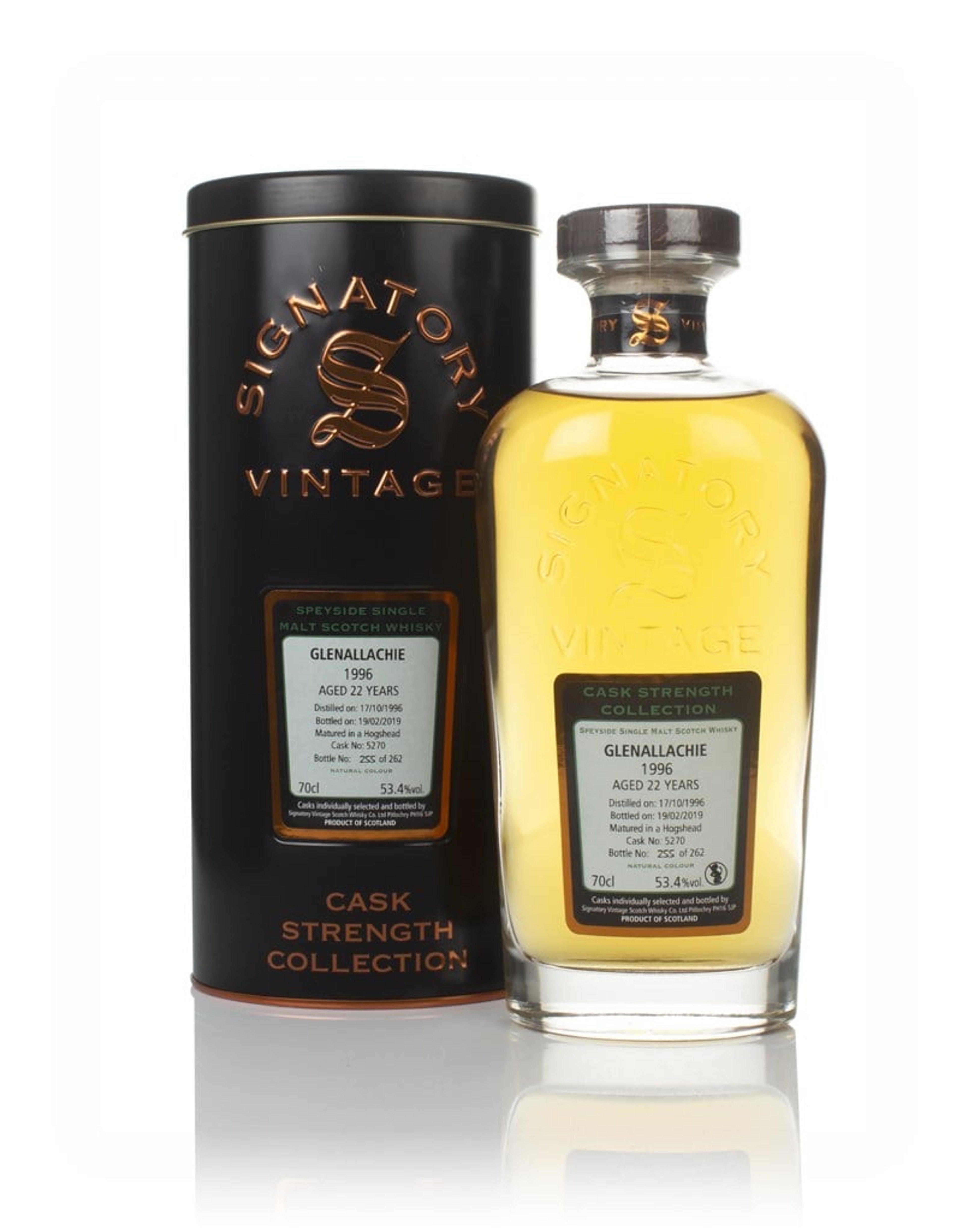 Glenallachie 22 Year Old 1996 (cask 5270) - Cask Strength Collection (Signatory) 70cl