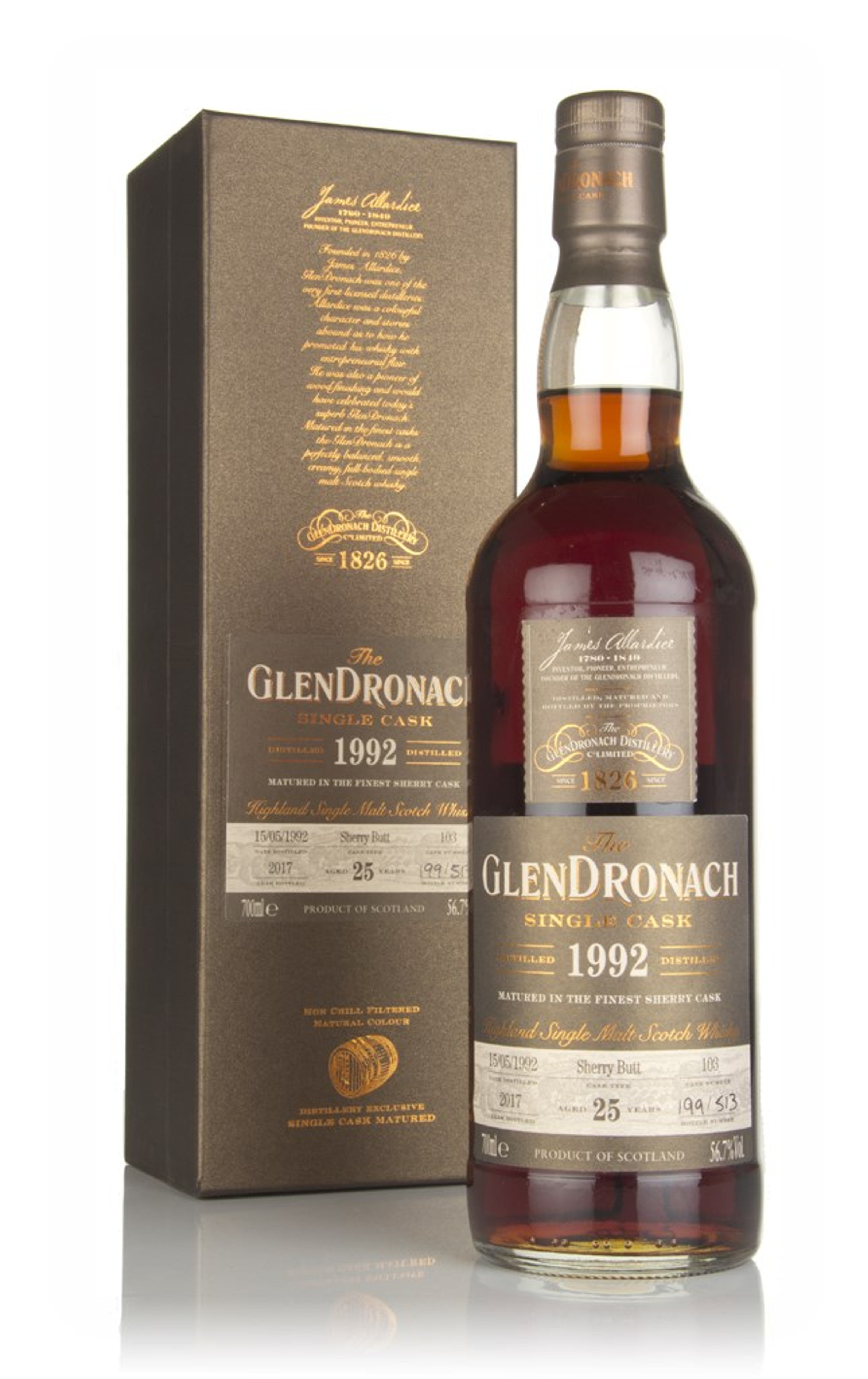 The GlenDronach 25 Year Old 1992 (cask 103) 70cl