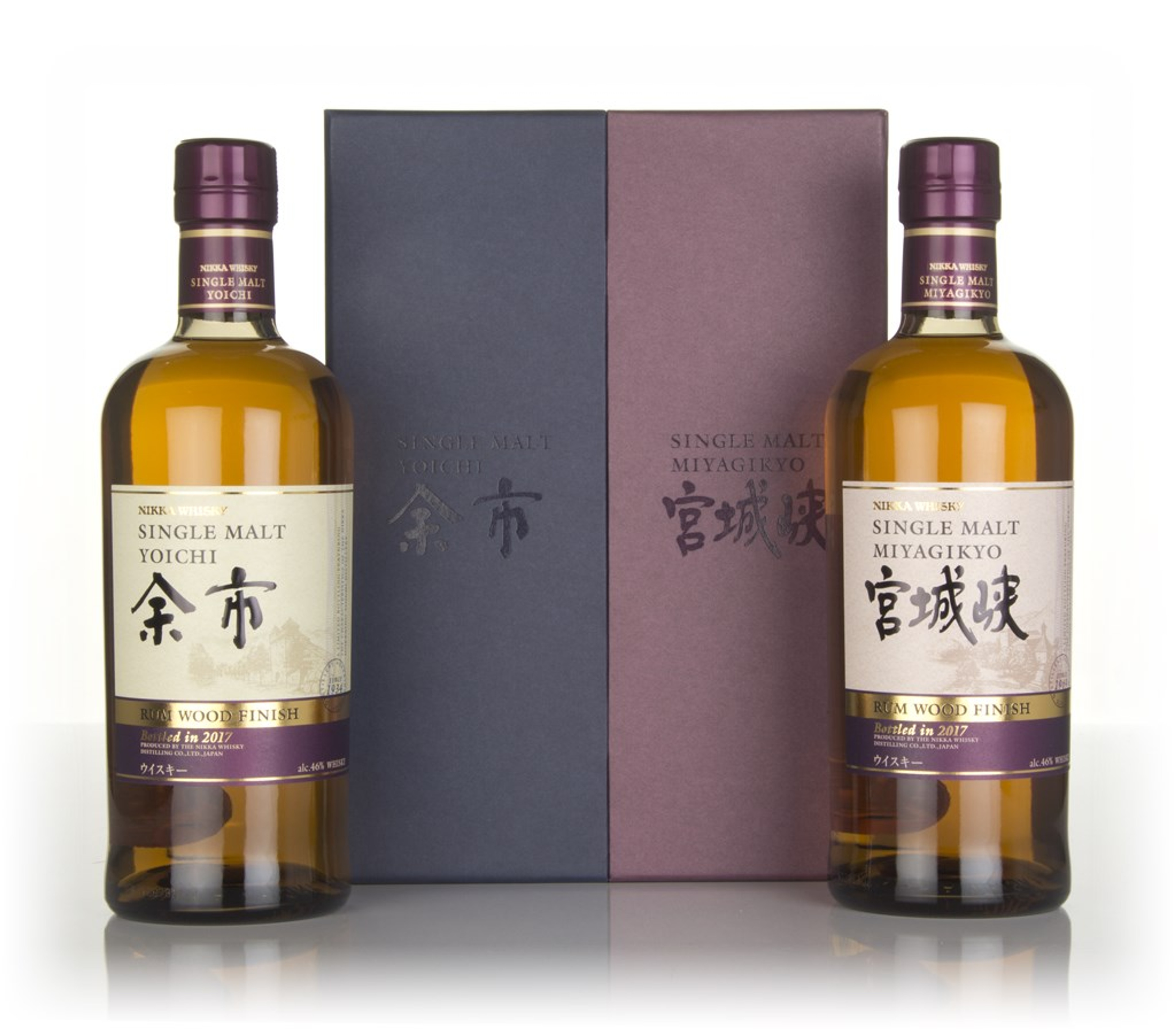 Yoichi & Miyagikyo Rum Cask Finish Set 140cl