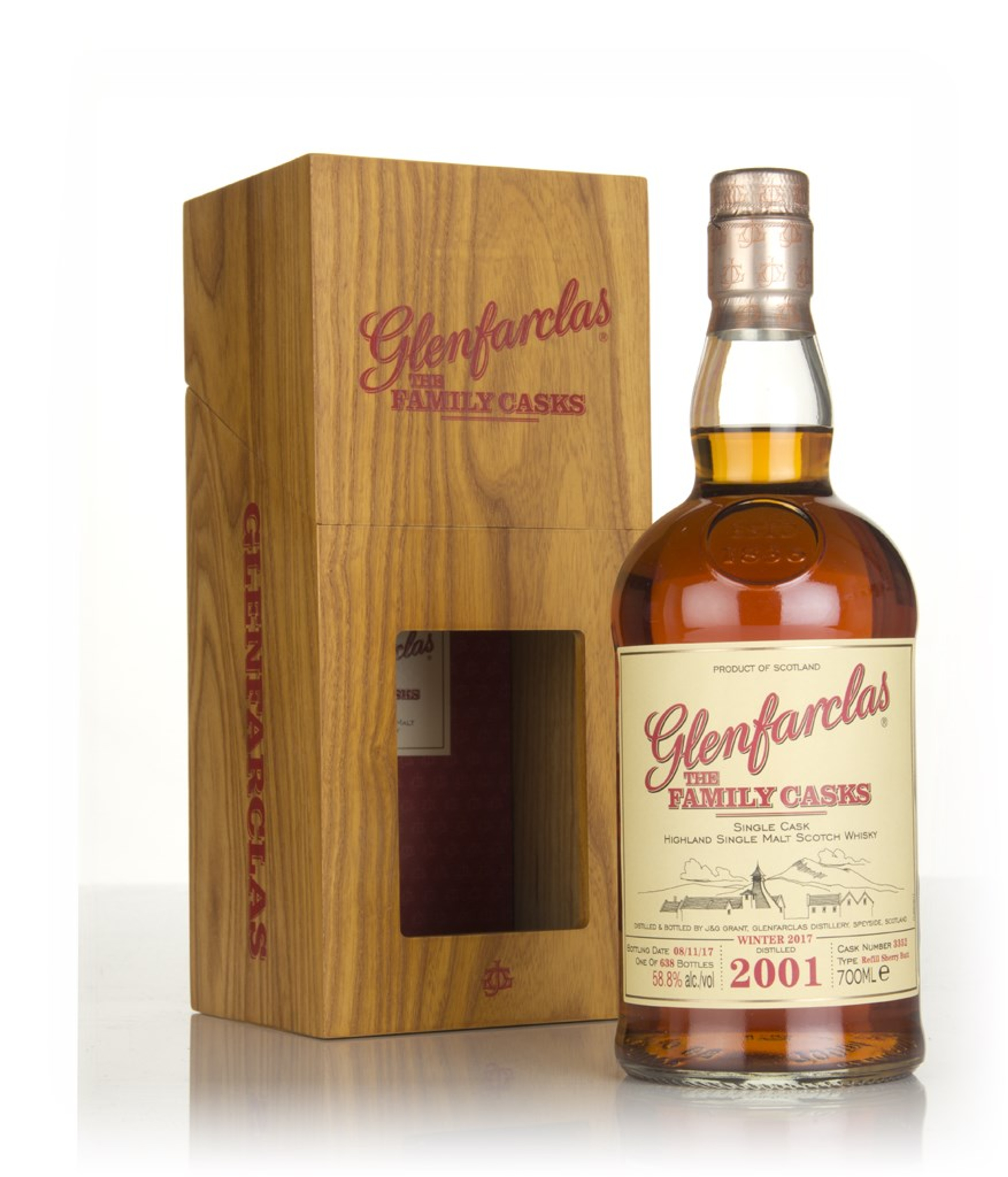 Glenfarclas 2001 (cask 3352) Family Cask Winter 2017 Release 70cl