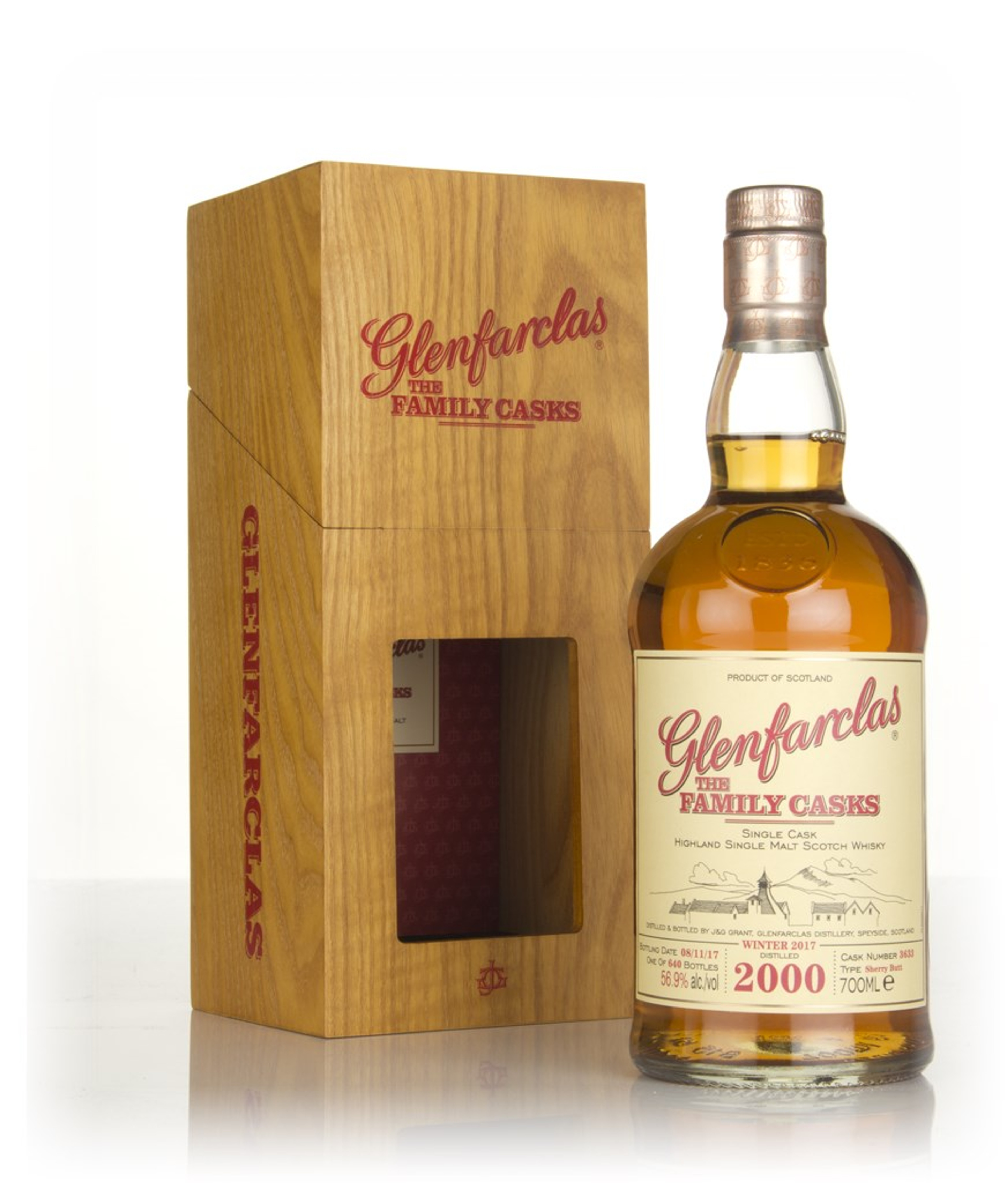 Glenfarclas 2000 (cask 3633) Family Cask Winter 2017 Release 70cl