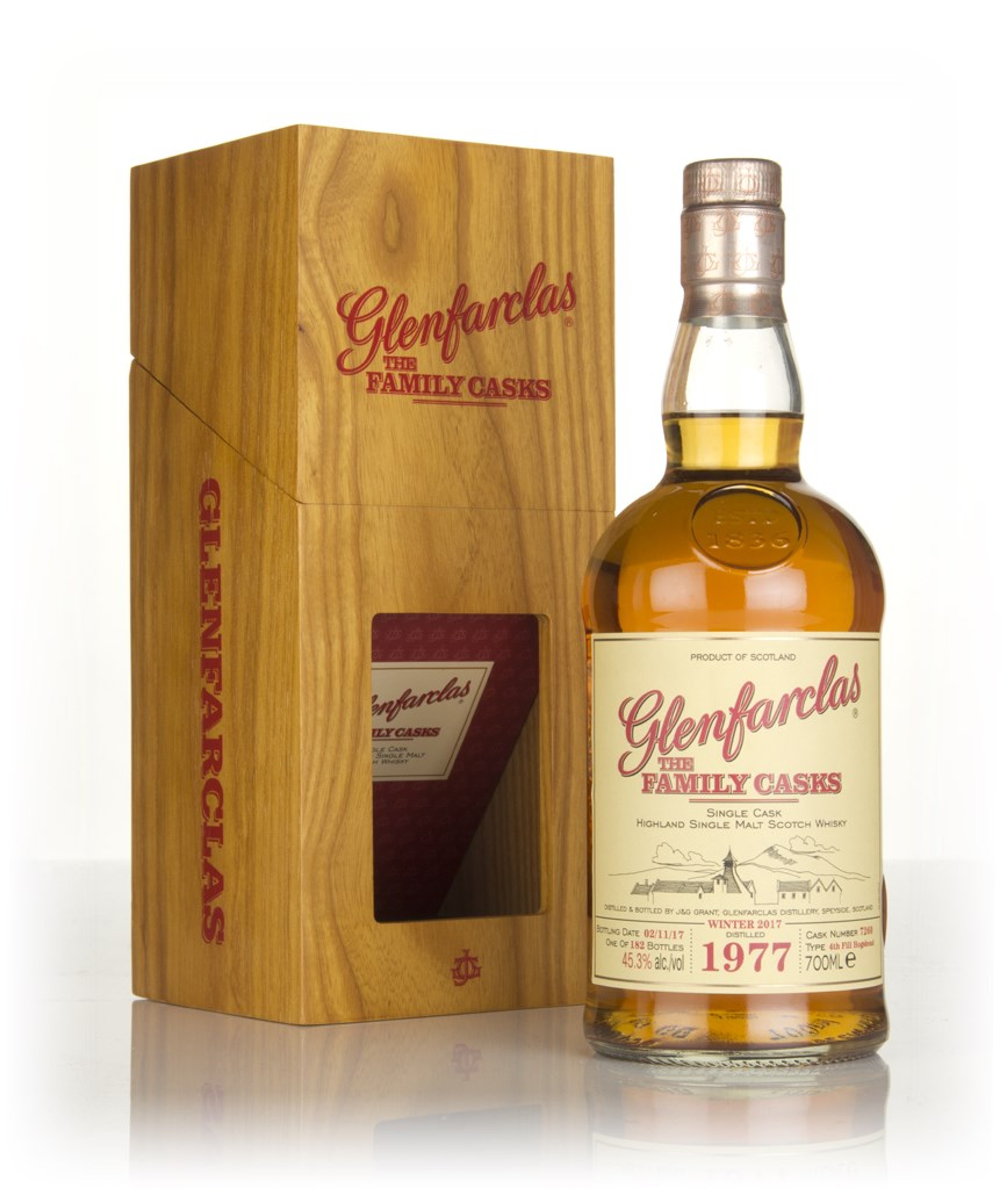 Glenfarclas 1977 (cask 7260) Family Cask Winter 2017 Release 70cl