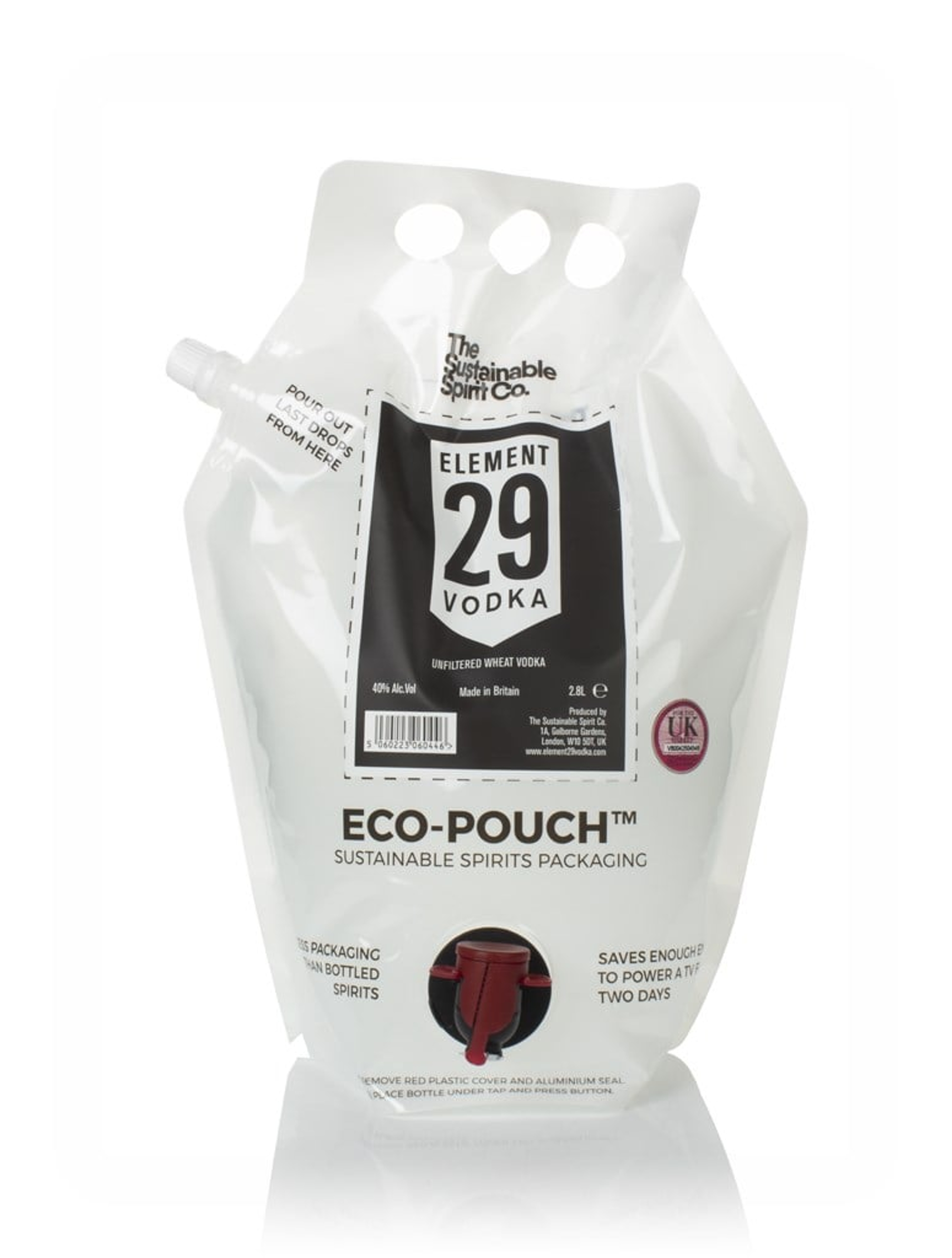 Element 29 Vodka Eco-Pouch (The Sustainable Spirit Co.) 280cl