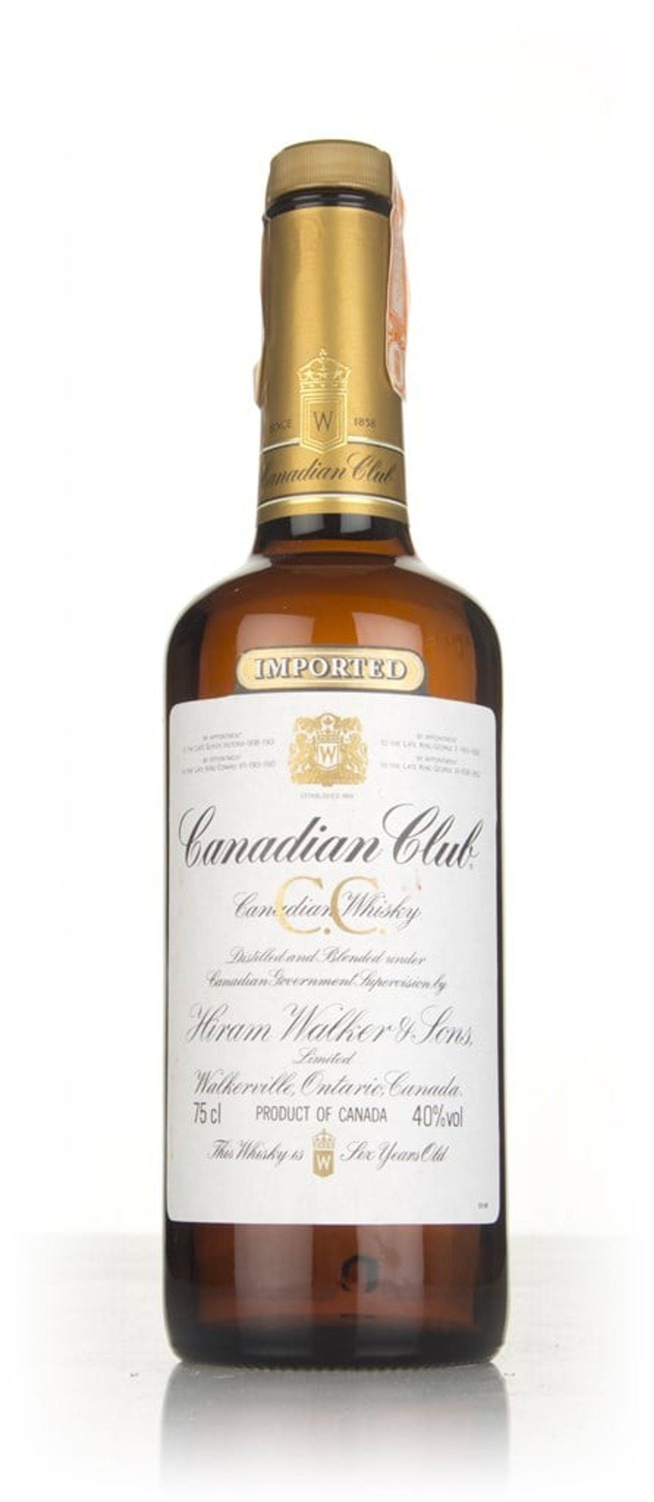 Canadian Club 6 Year Old Whisky (75cl) - 1980s