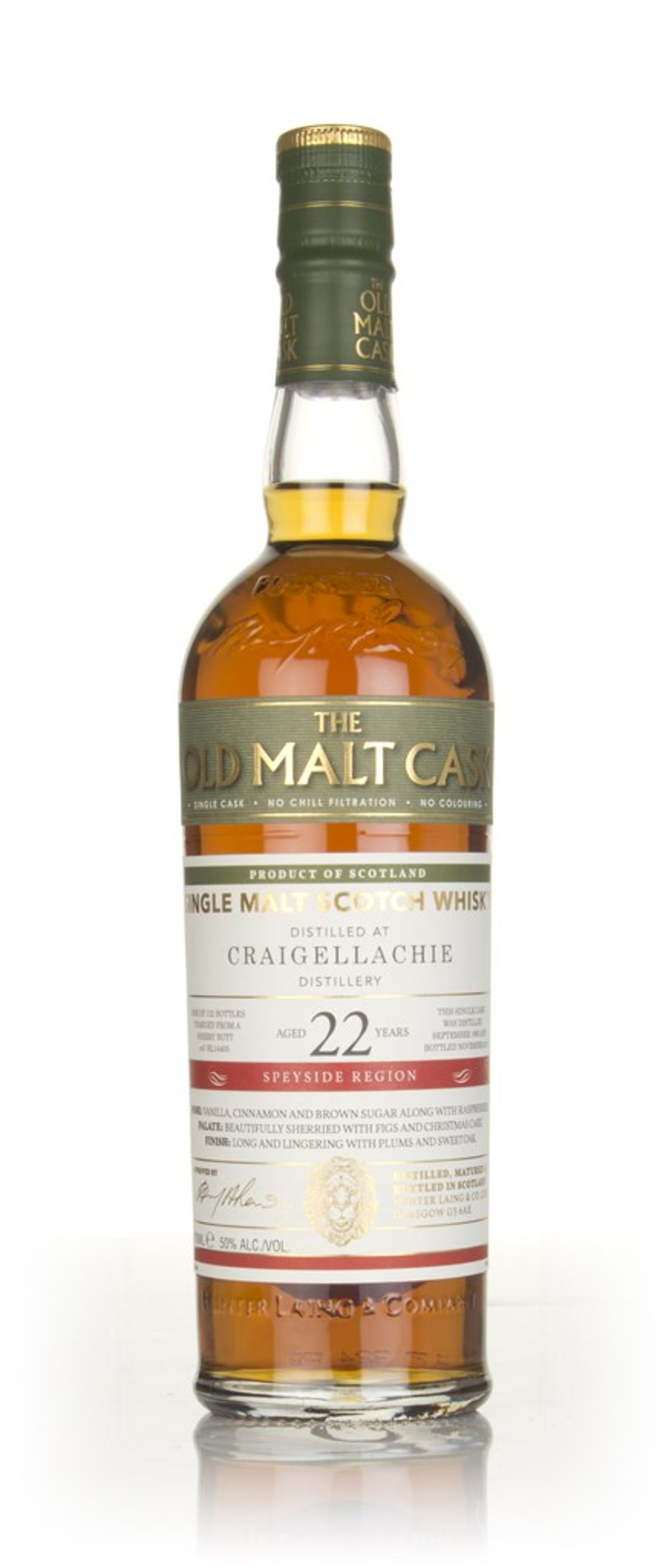 Craigellachie 22 Year Old 1995 (cask 14405) - Old Malt Cask (Hunter Laing) 70cl