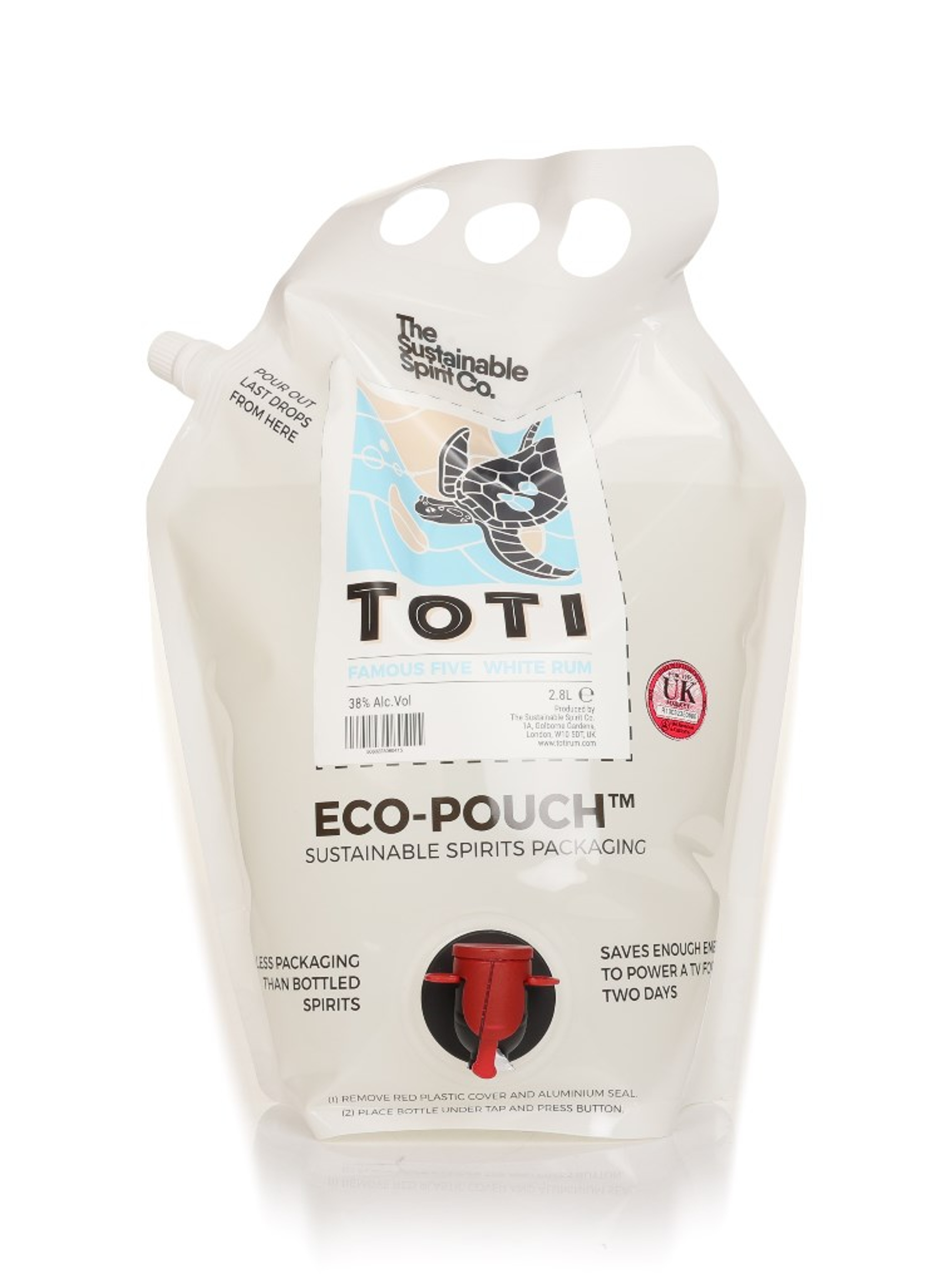 Toti White Rum Eco-Pouch (The Sustainable Spirit Co.) 280cl