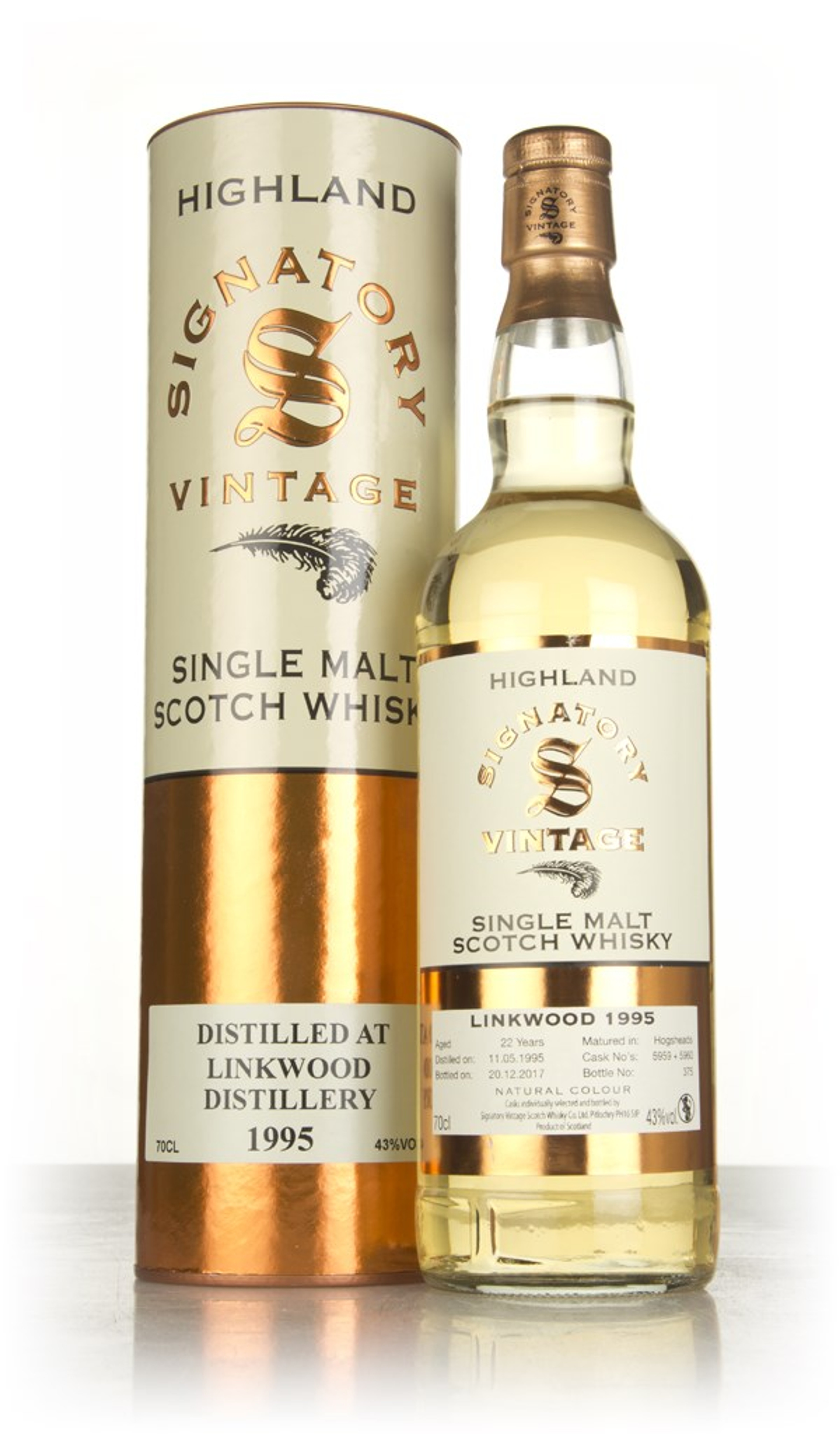 Linkwood 22 Year Old 1995 (casks 5959 & 5960) - Signatory 70cl