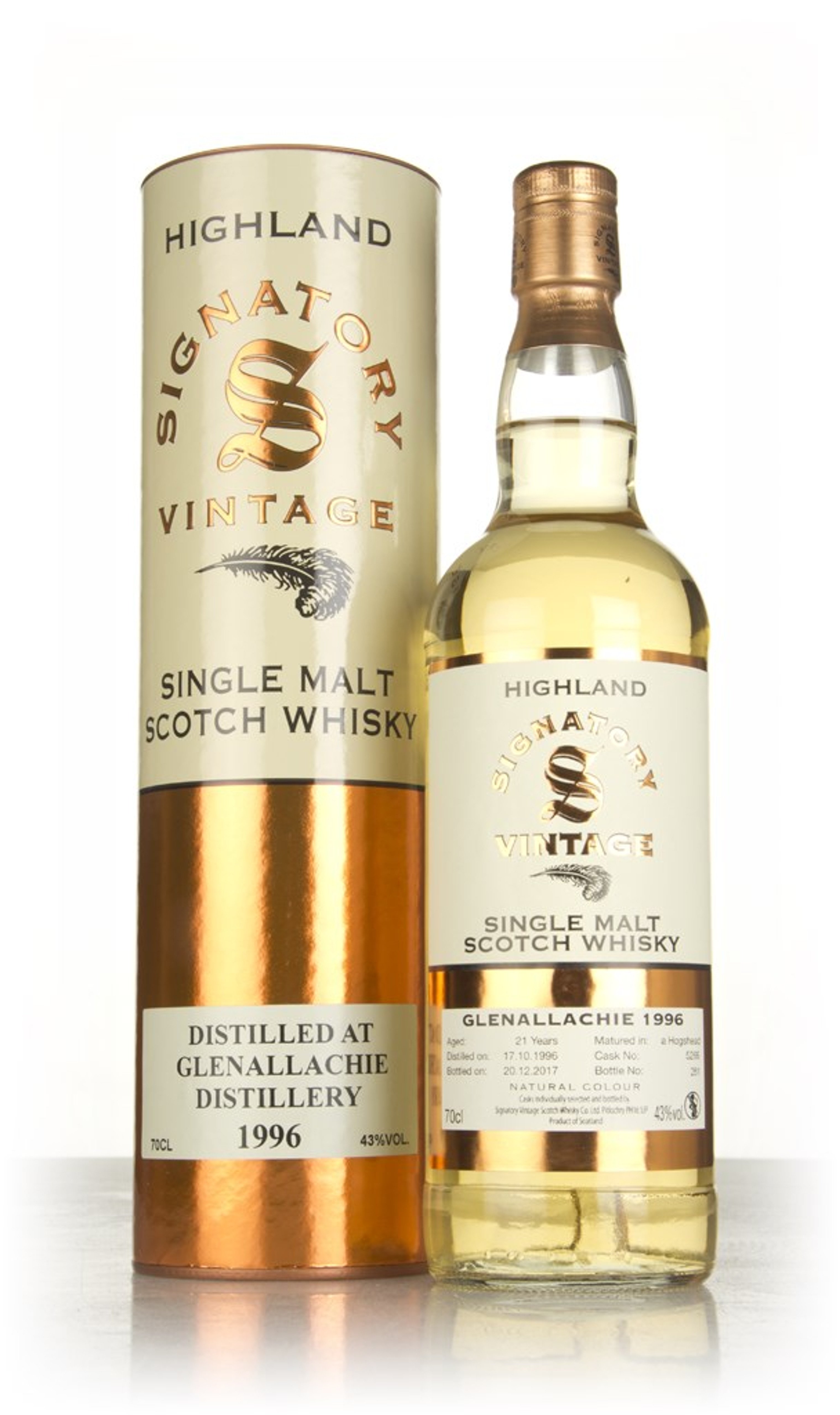 Glenallachie 21 Year Old 1996 (cask 5266) - Signatory 70cl