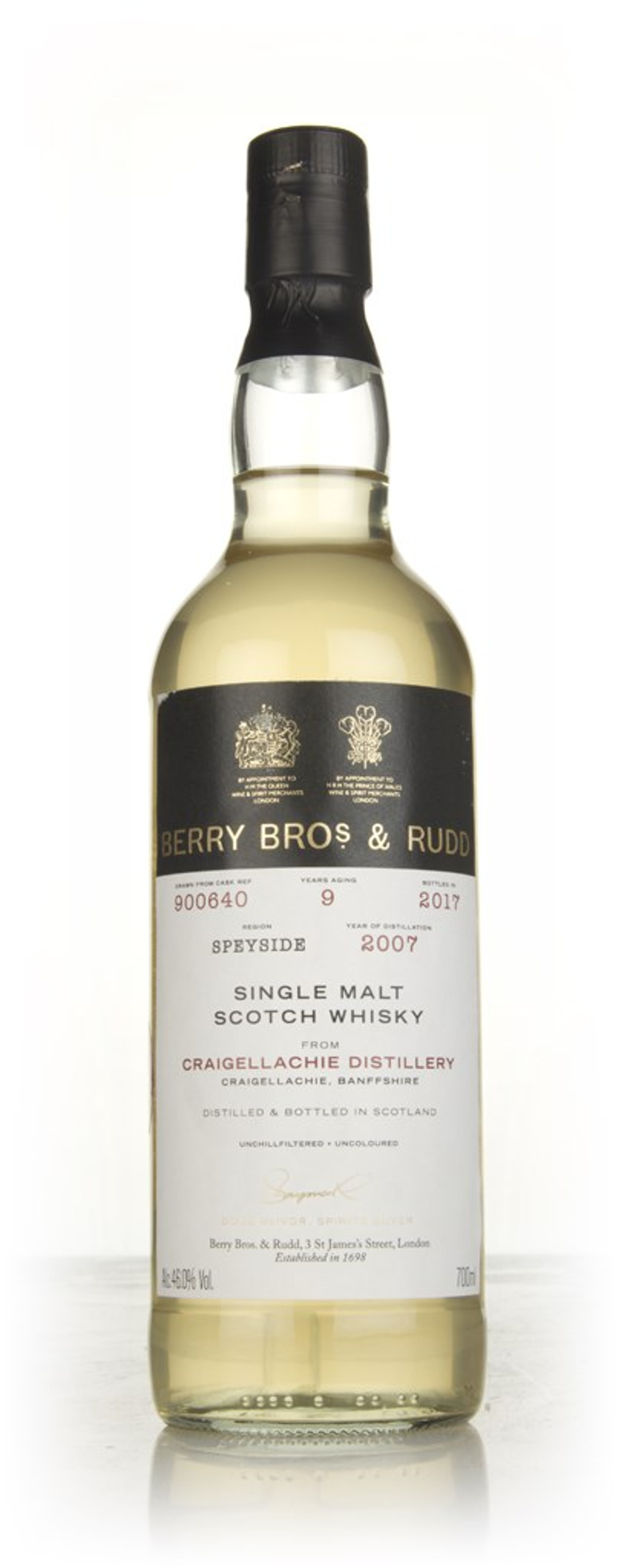 Craigellachie 9 Year Old 2007 (cask 900640) - Berry Bros. & Rudd 70cl