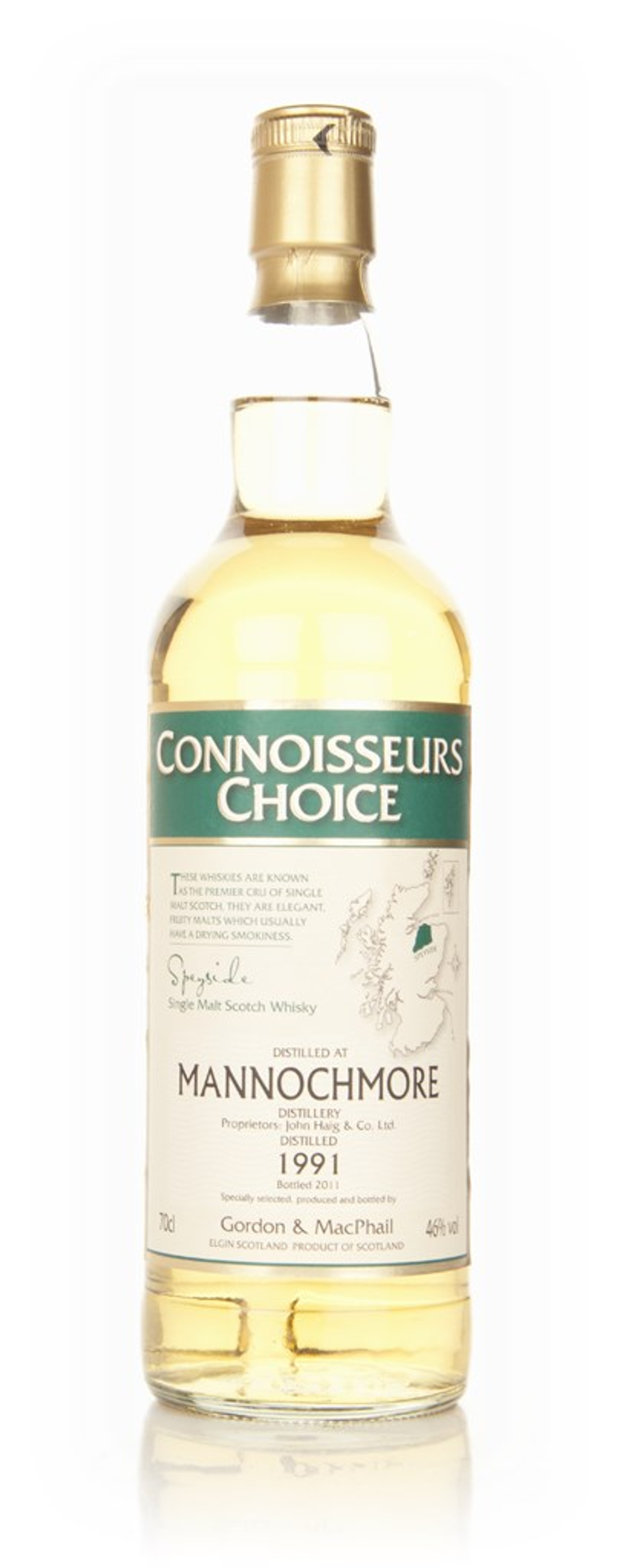 Mannochmore 1991 (bottled 2011) - Connoisseurs Choice (Gordon & MacPhail) 70cl