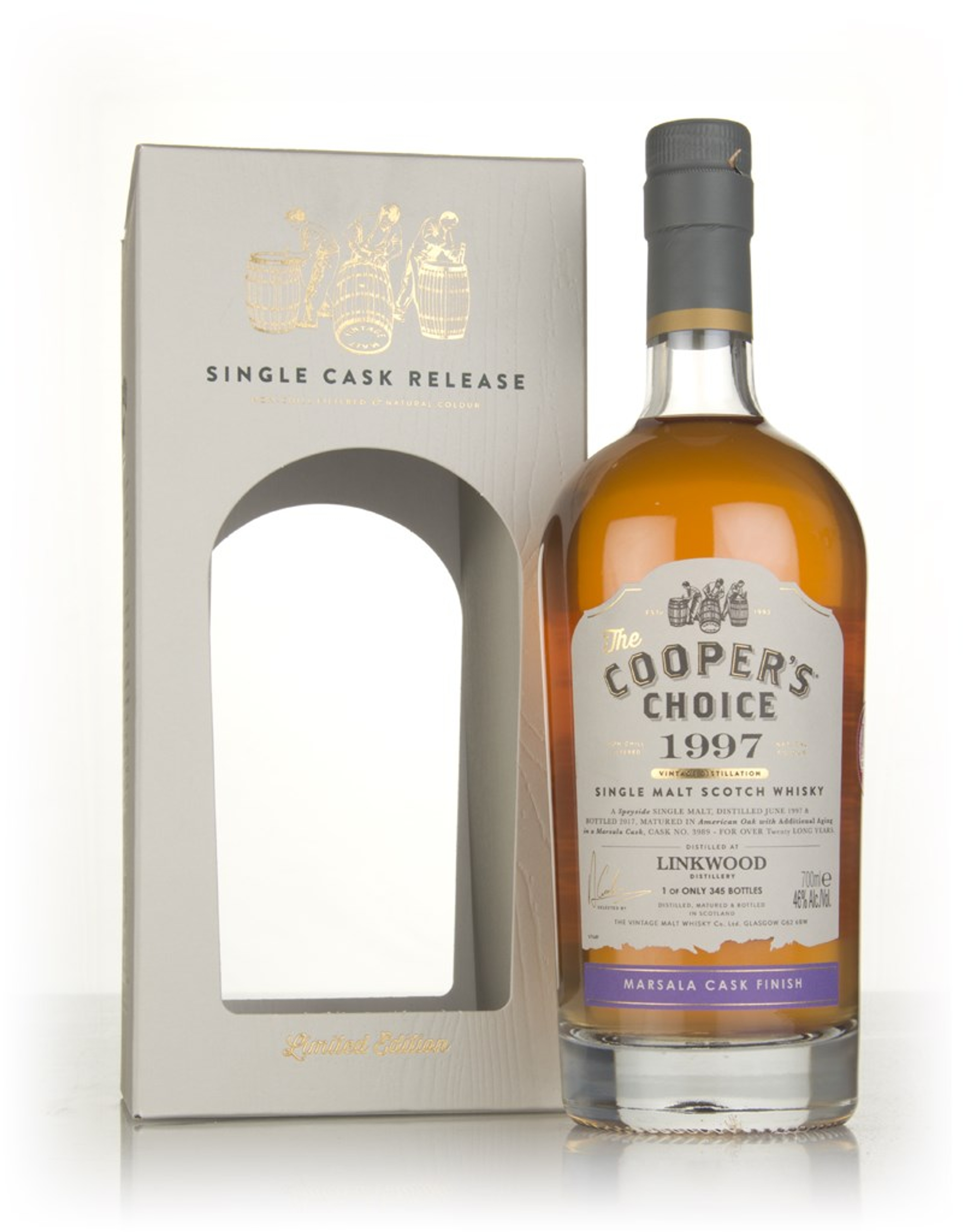 Linkwood 20 Year Old 1997 (cask 3989) - The Cooper's Choice (The Vintage Malt Whisky Co.) 70cl