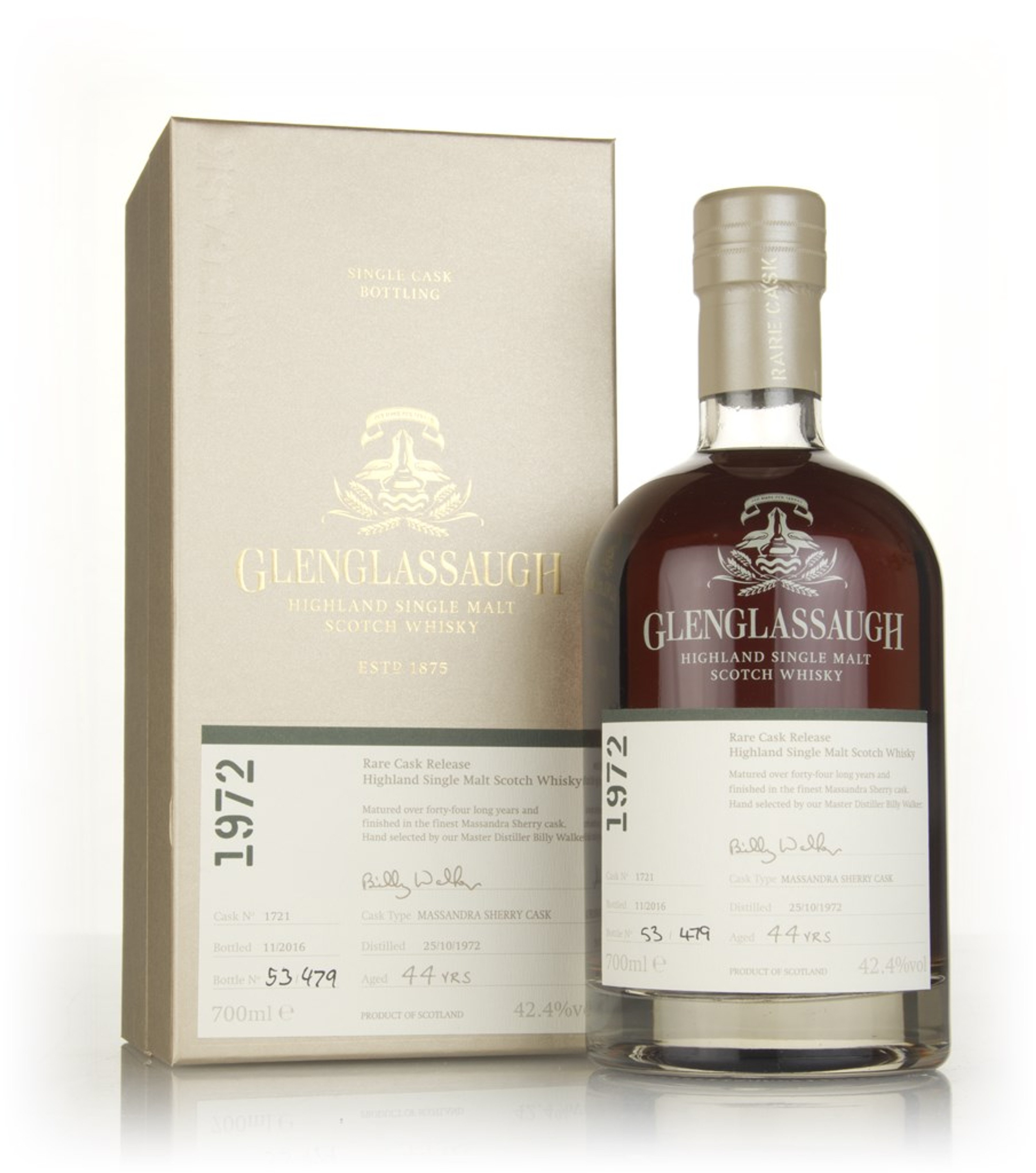 Glenglassaugh 44 Year Old 1972 (cask 1721) - Rare Cask Release Batch 3 70cl
