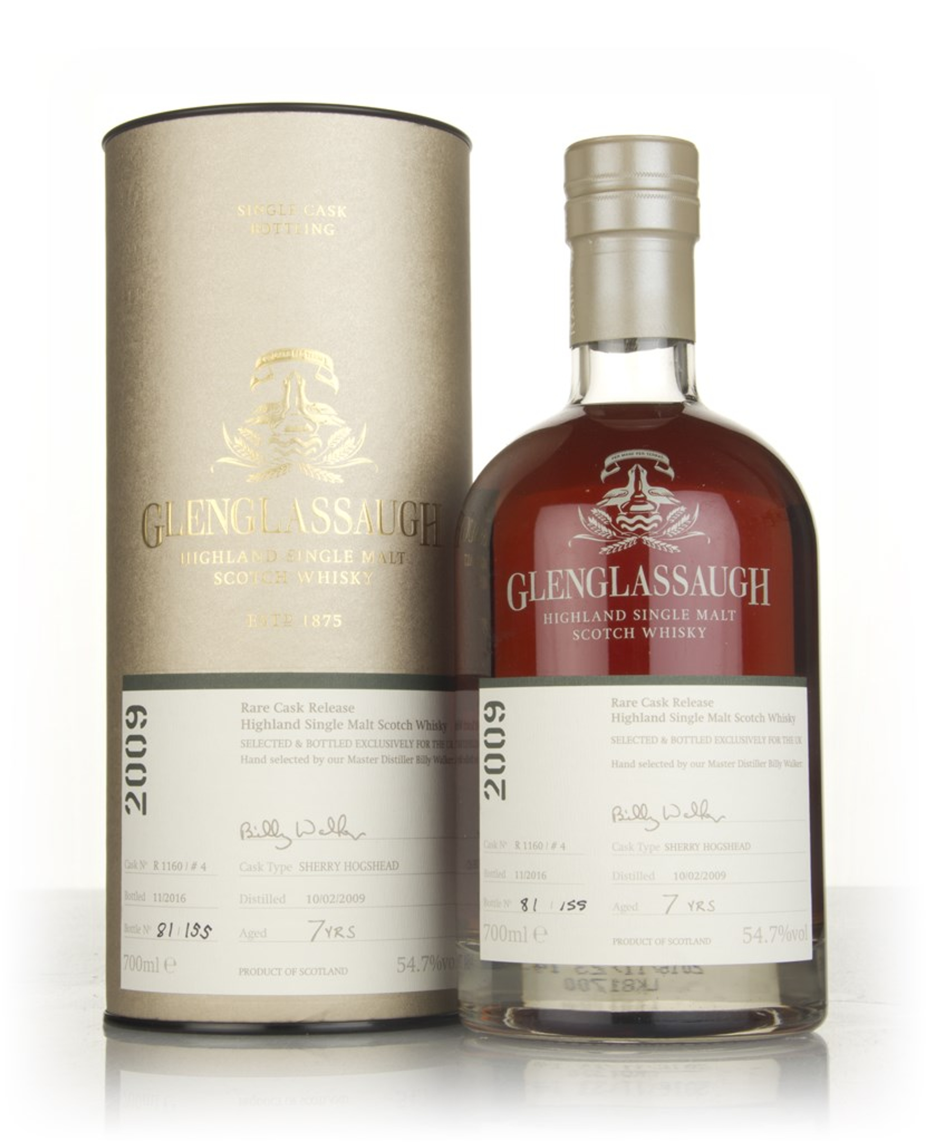 Glenglassaugh 7 Year Old 2009 (cask R1160/#4) 70cl