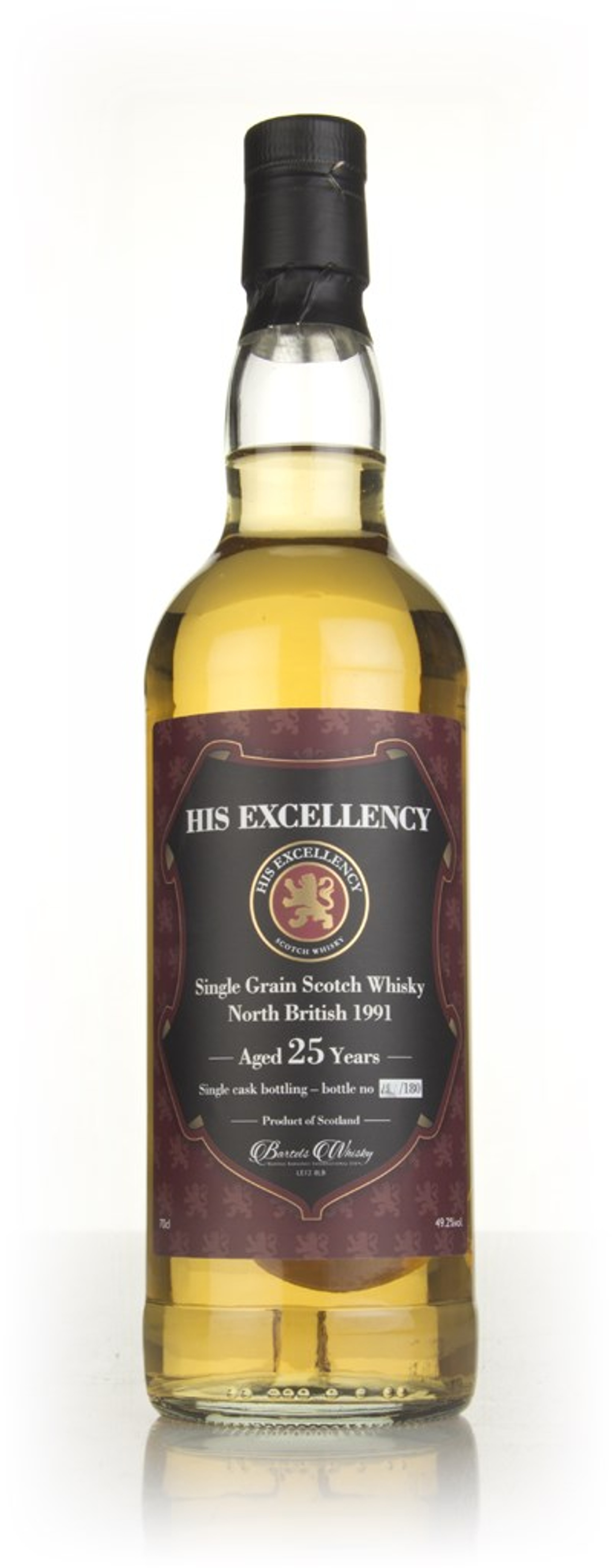 North British 25 Year Old 1991 - His Excellency (Bartels Whisky) 70cl