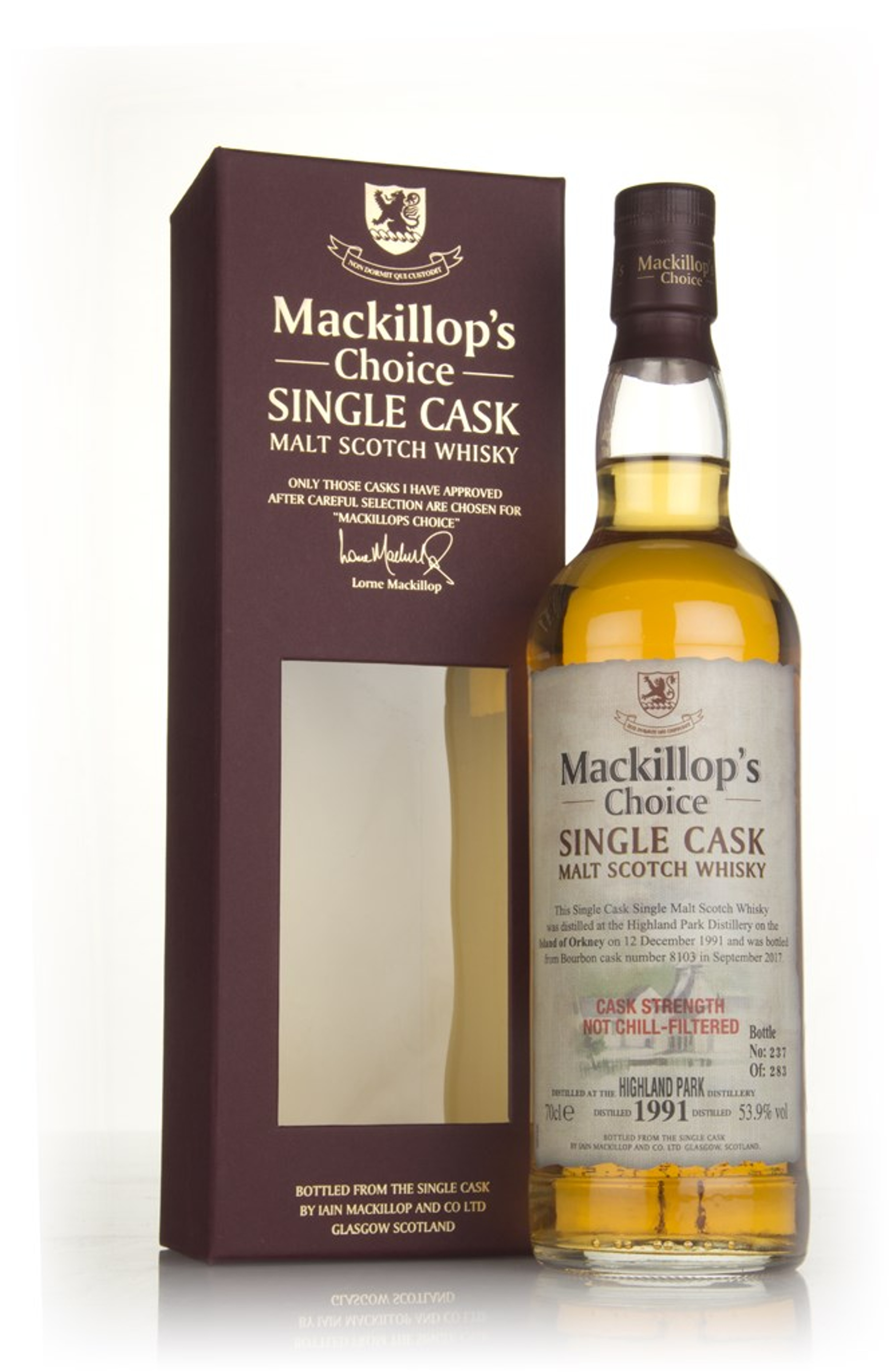 Highland Park 25 Year Old 1991 (cask 8103) - Mackillop's Choice 70cl