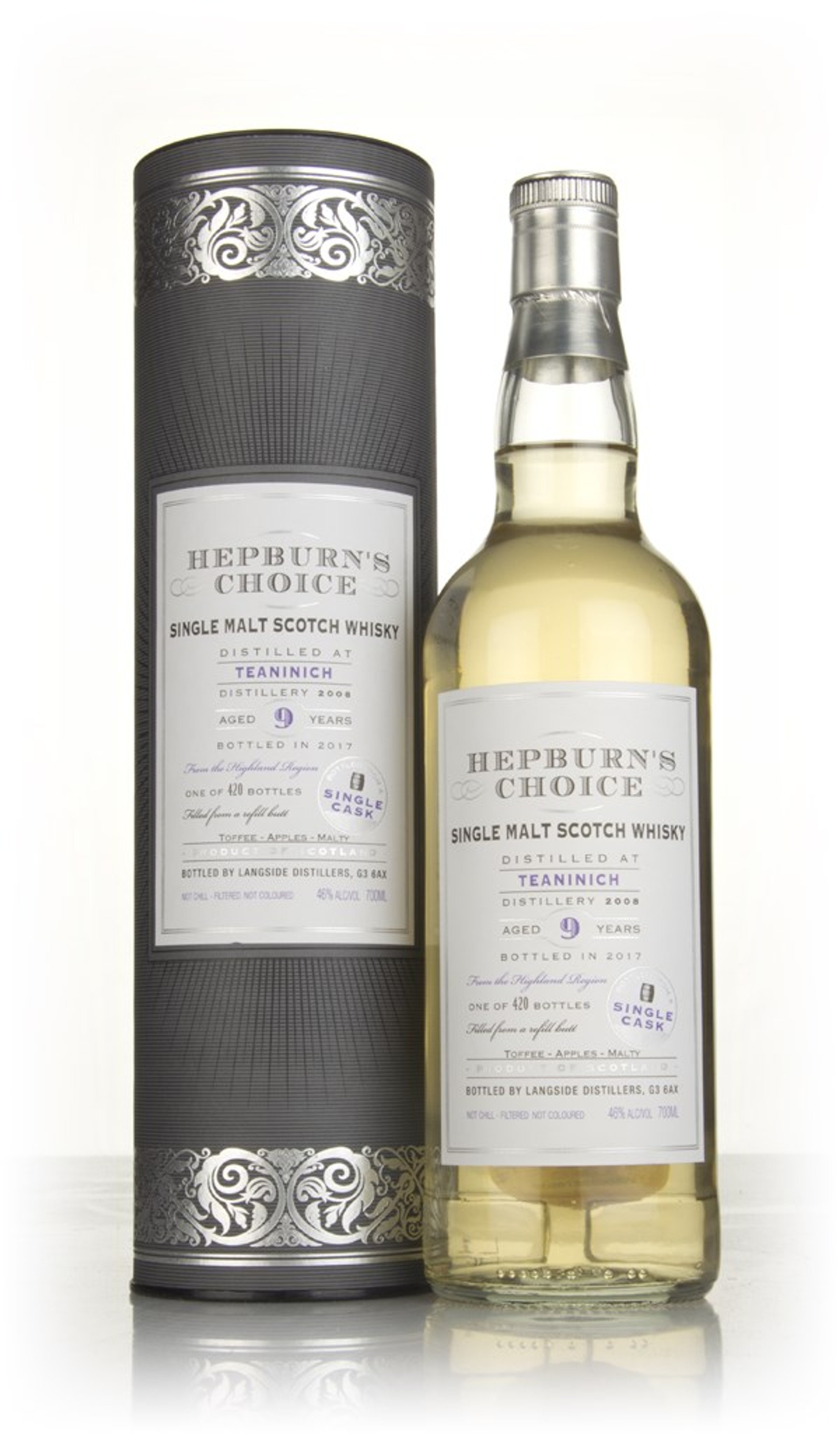 Teaninich 9 Year Old 2008 (bottled 2017) - Hepburn's Choice (Langside) 70cl