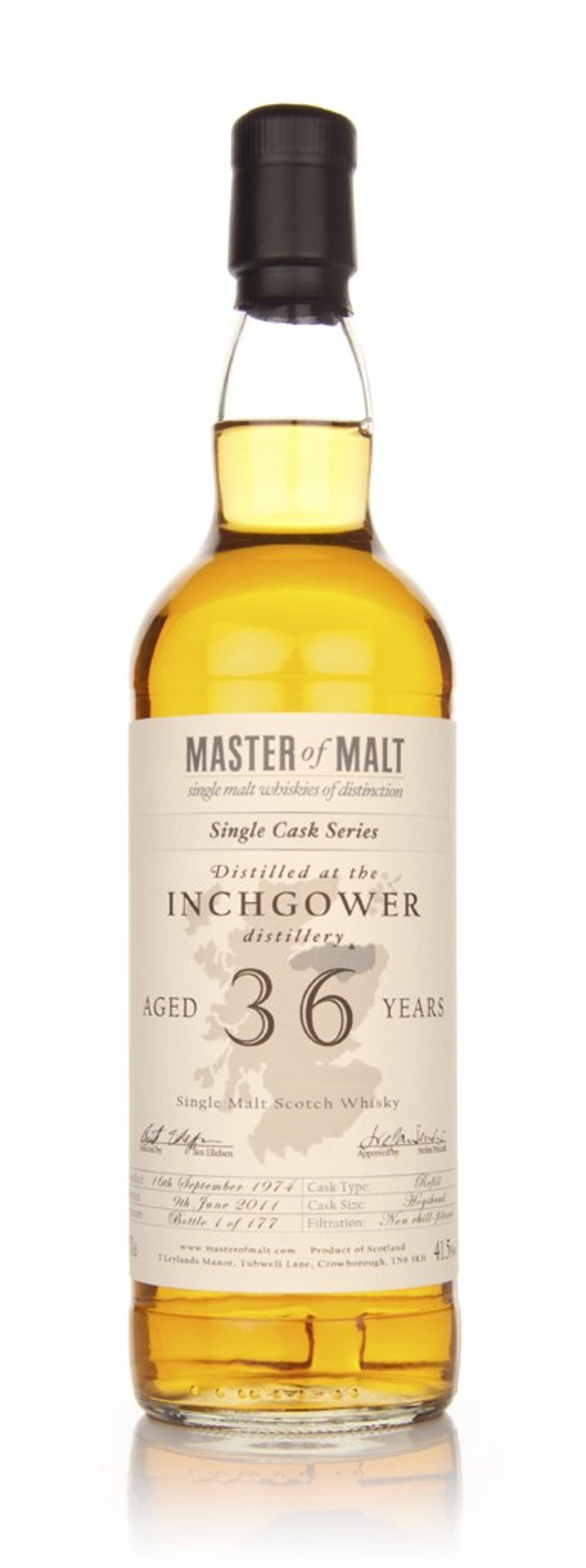 Inchgower 36 Year Old 1974 - Single Cask (Master of Malt) 70cl