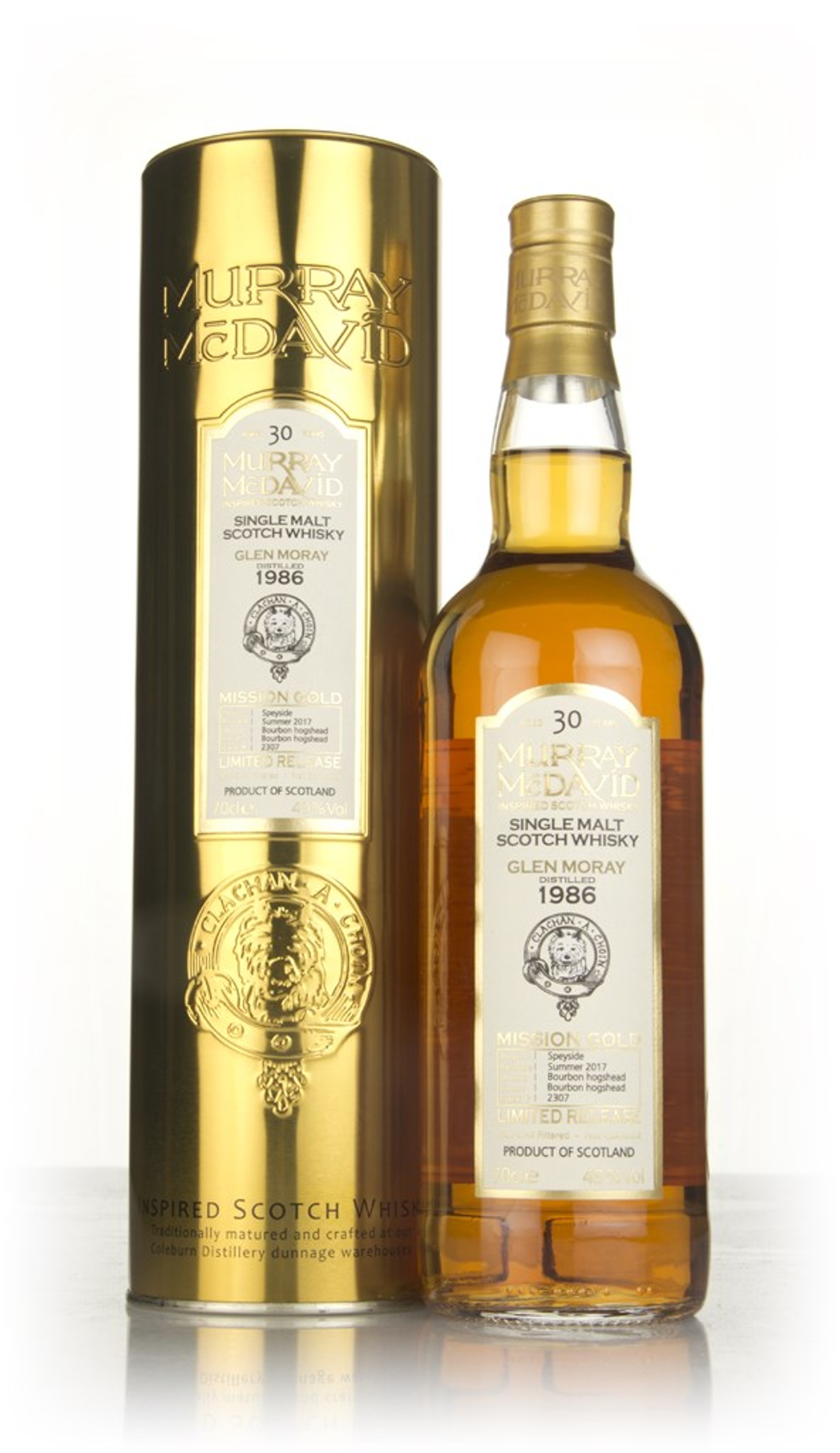 Glen Moray 30 Year Old 1986 (cask 2307) - Mission Gold (Murray McDavid) 70cl
