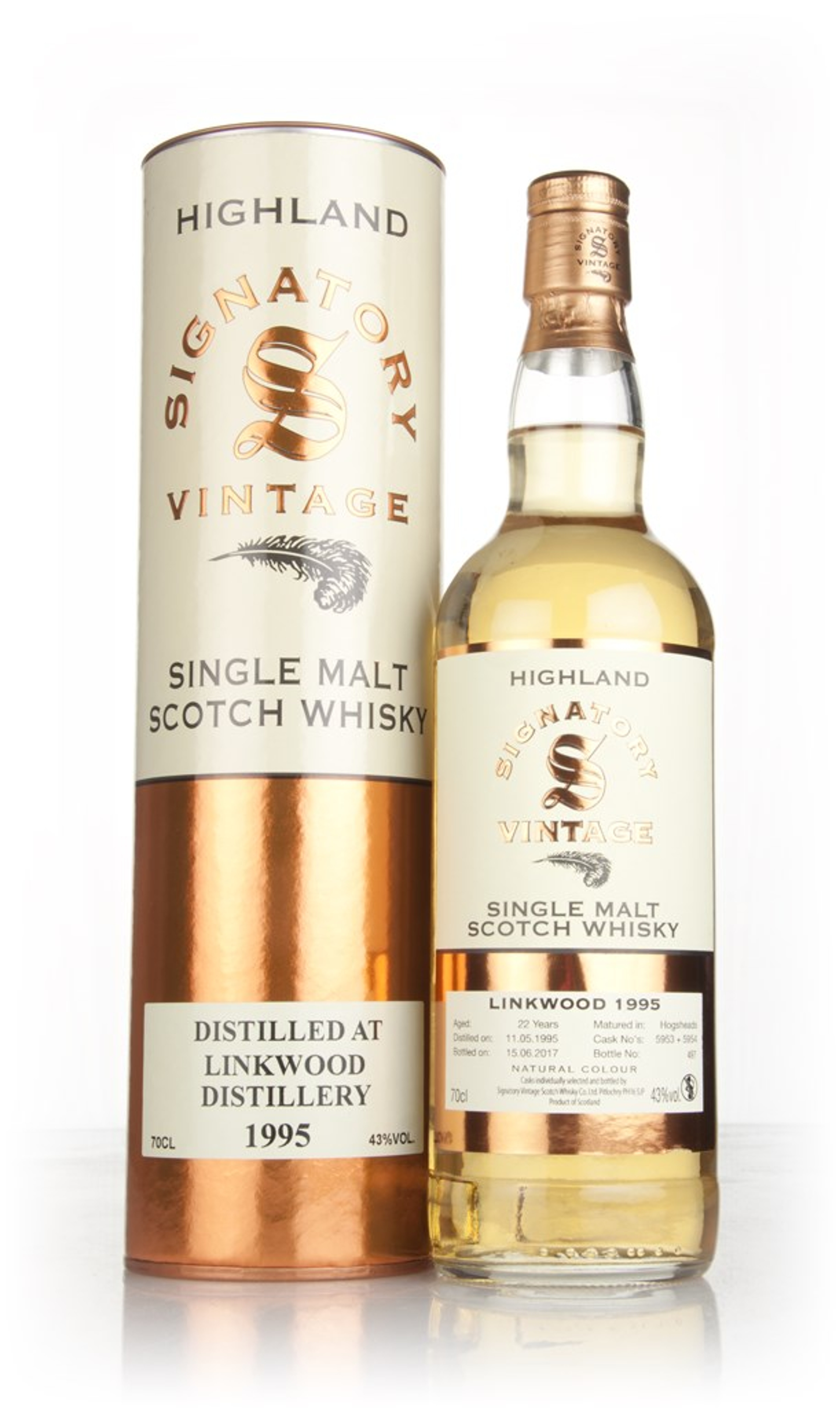 Linkwood 22 Year Old 1995 (casks 5953 & 5954) - Signatory 70cl