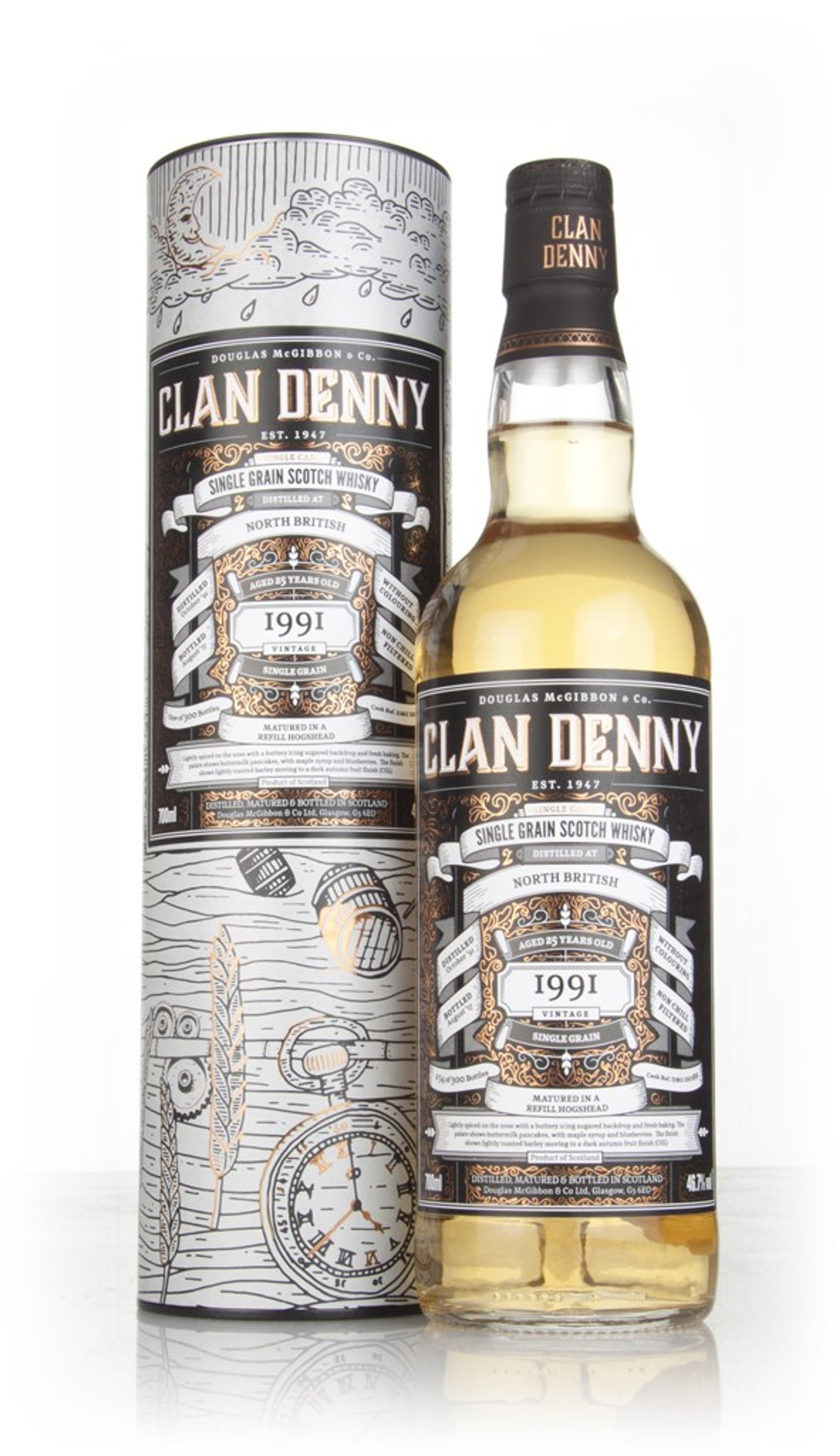 North British 25 Year Old 1991 (cask 12088) - Clan Denny (Douglas Laing) 70cl