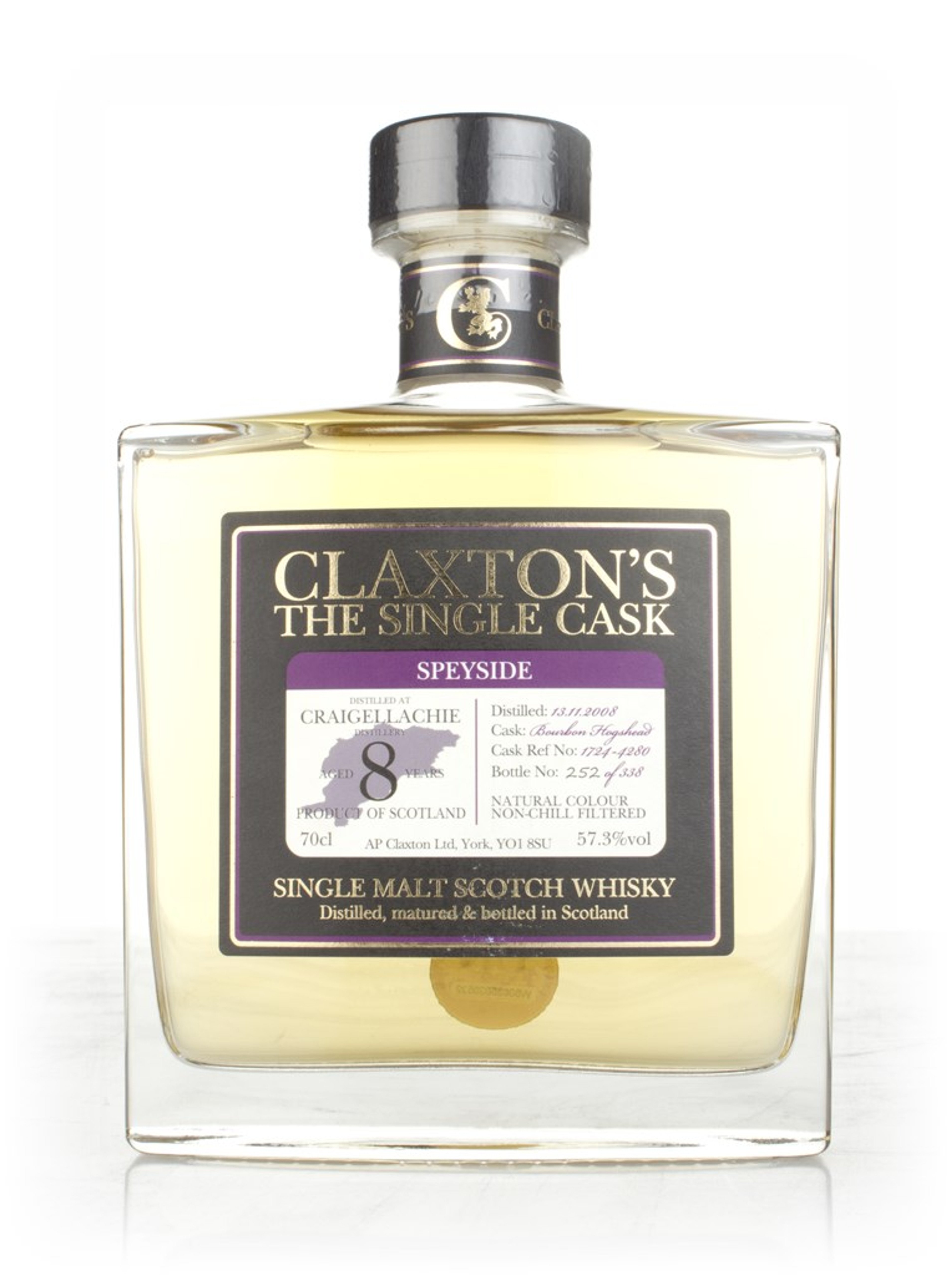 Craigellachie 8 Year Old 2008 - Claxton's 70cl