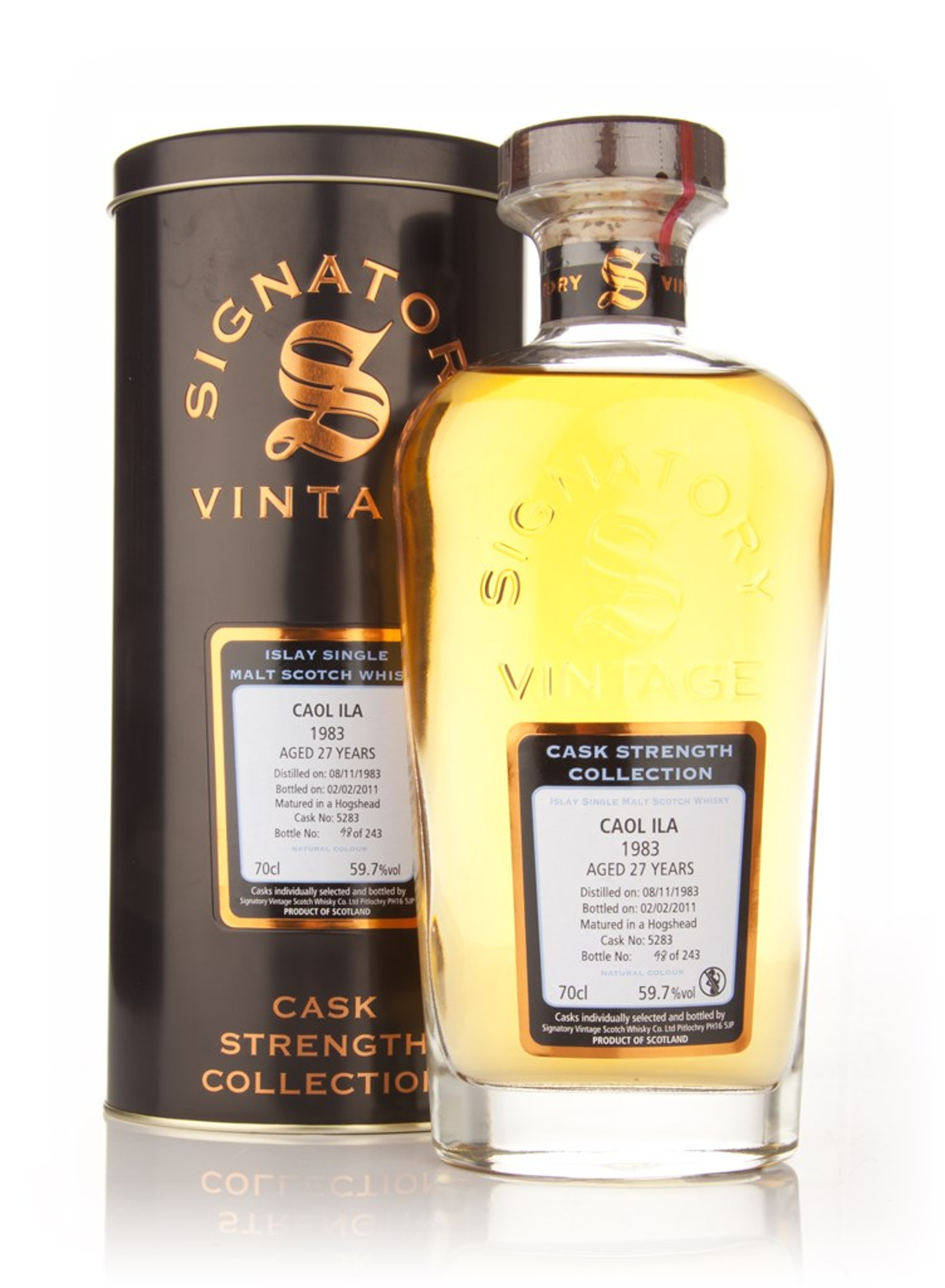 Caol Ila 27 Year Old 1983 Cask 5283 - Cask Strength Collection (Signatory) 70cl