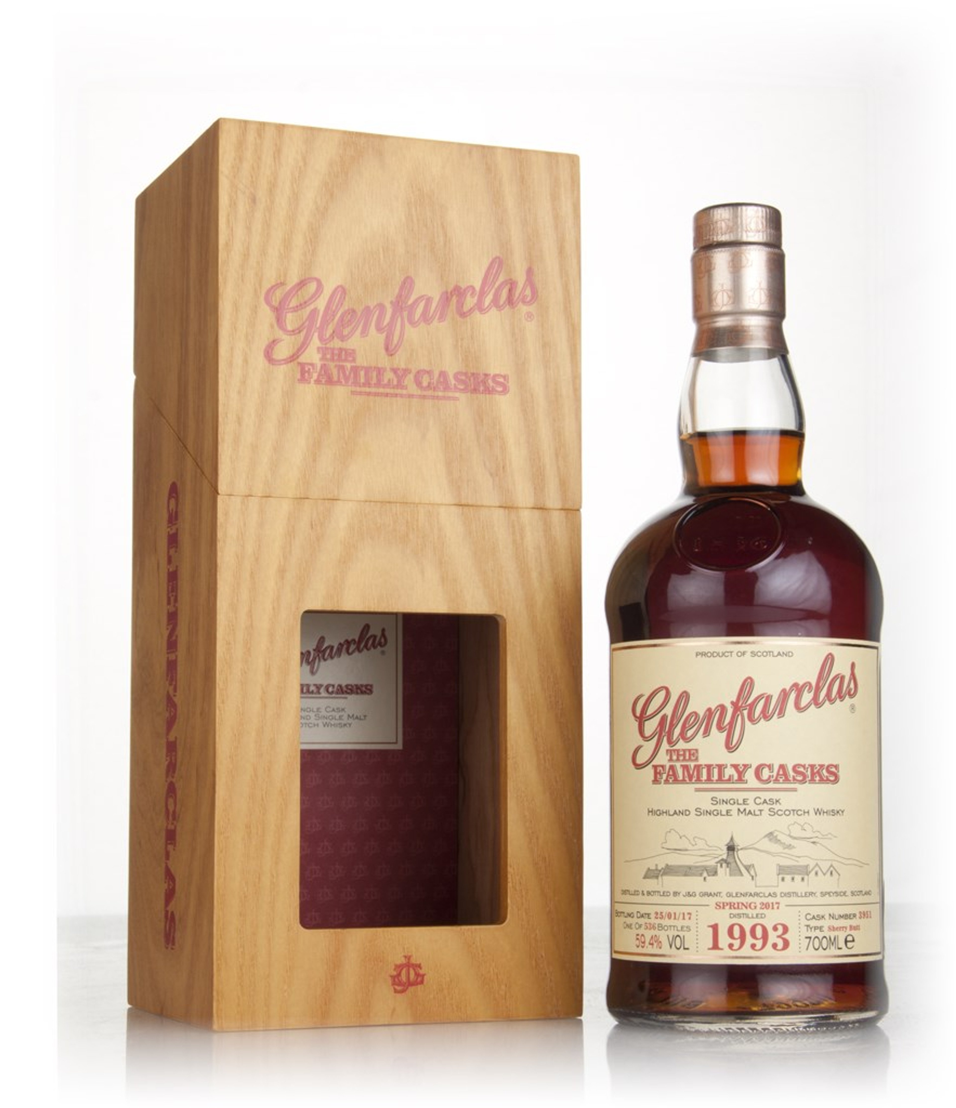 Glenfarclas 1993 (cask 3951) Family Cask Spring 2017 Release 70cl