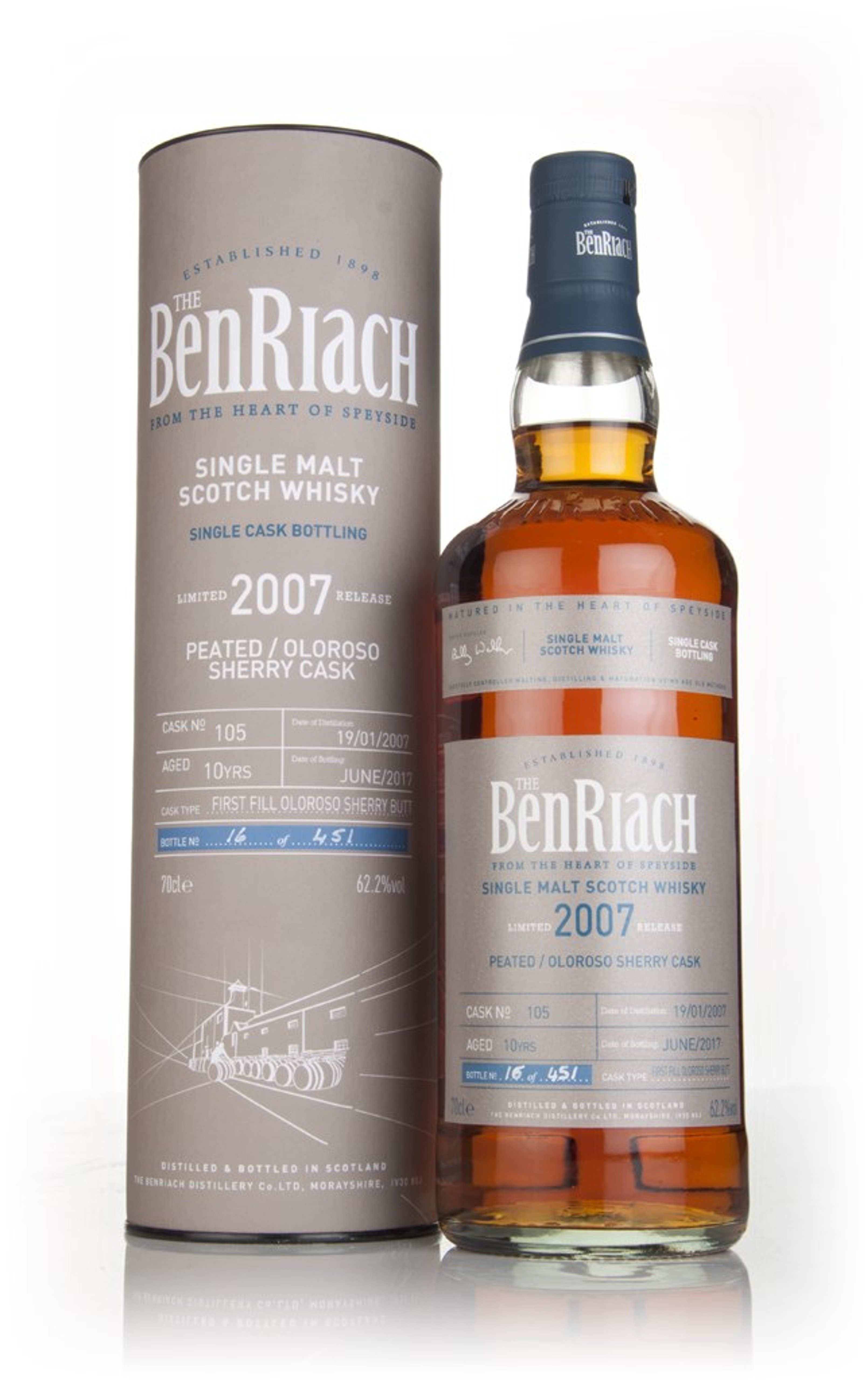 BenRiach 10 Year Old 2007 (cask 105) 70cl