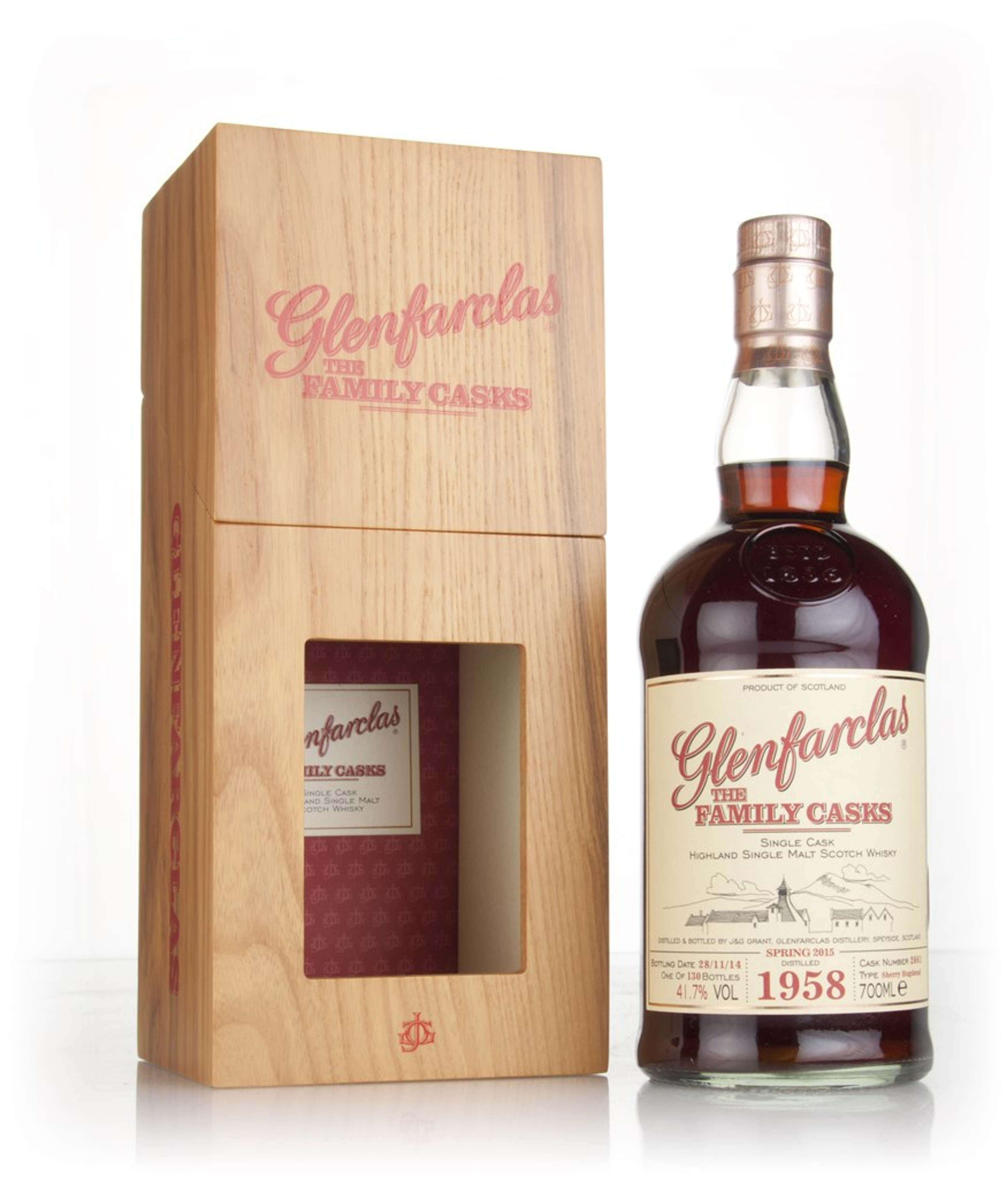 Glenfarclas 1958 (cask 2061) Family Cask Spring 2015 Release 70cl