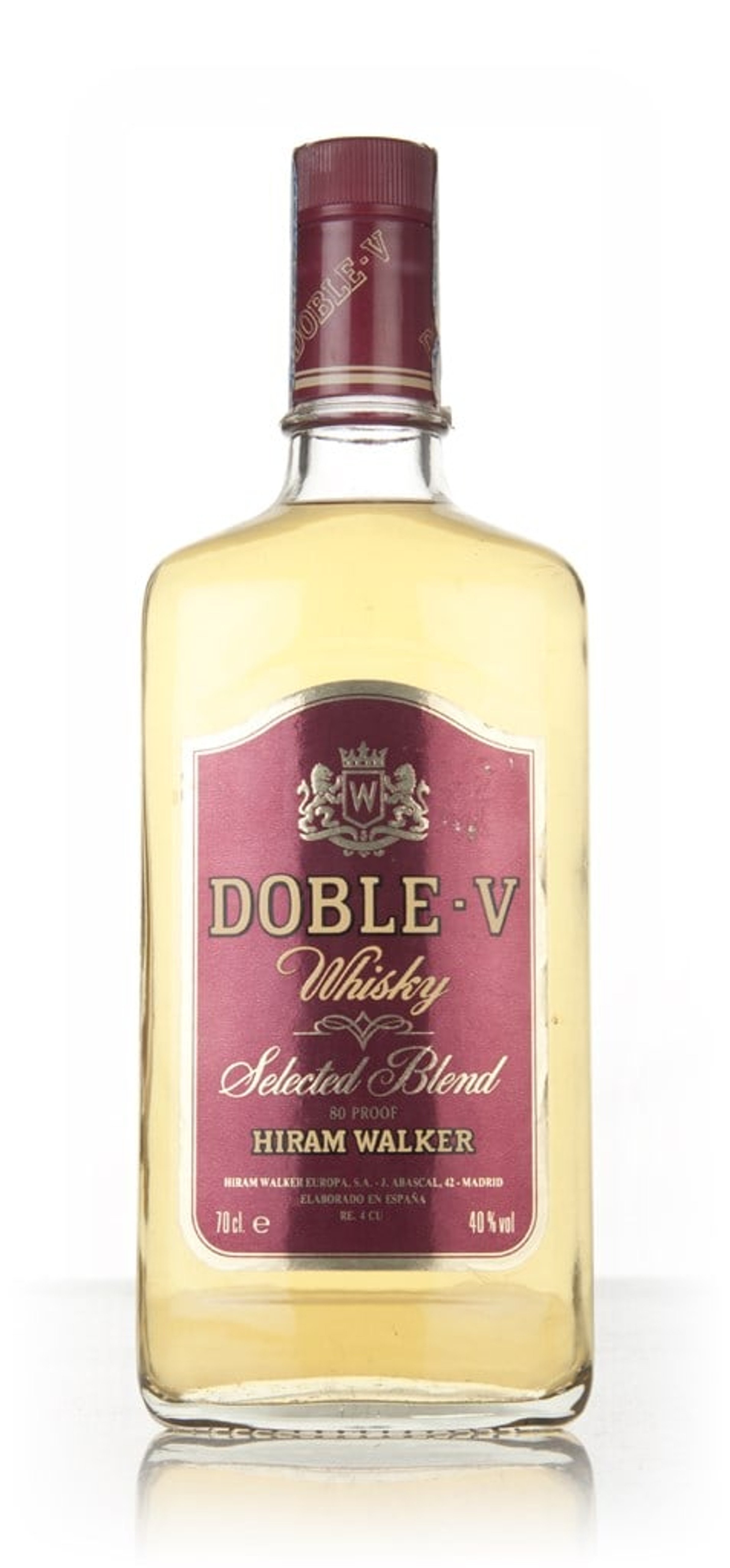 Hiram Walker's Doble-V Whisky (40%) - 1980s 70cl