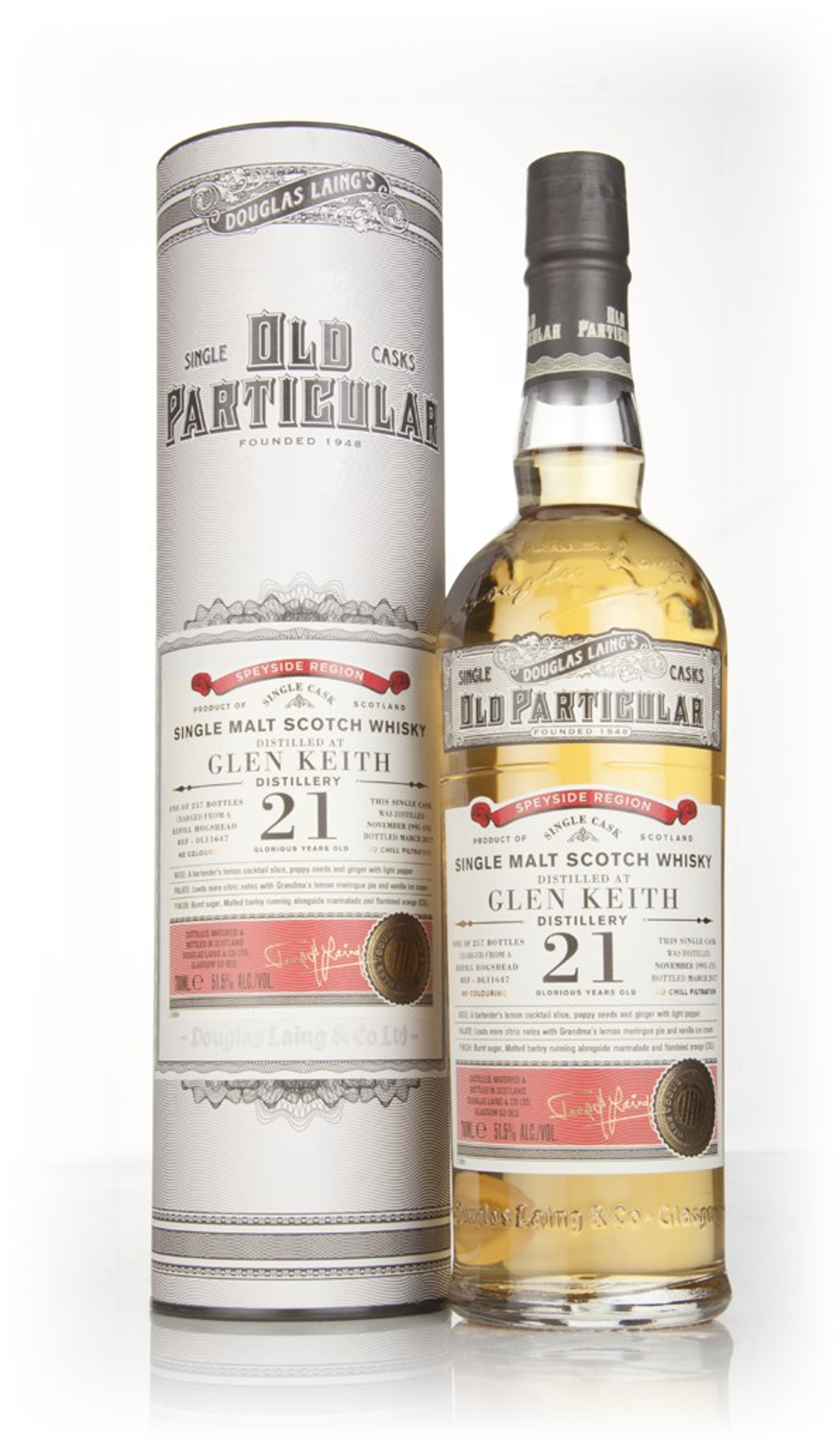 Glen Keith 21 Year Old 1995 (cask 11647) - Old Particular (Douglas Laing) 70cl