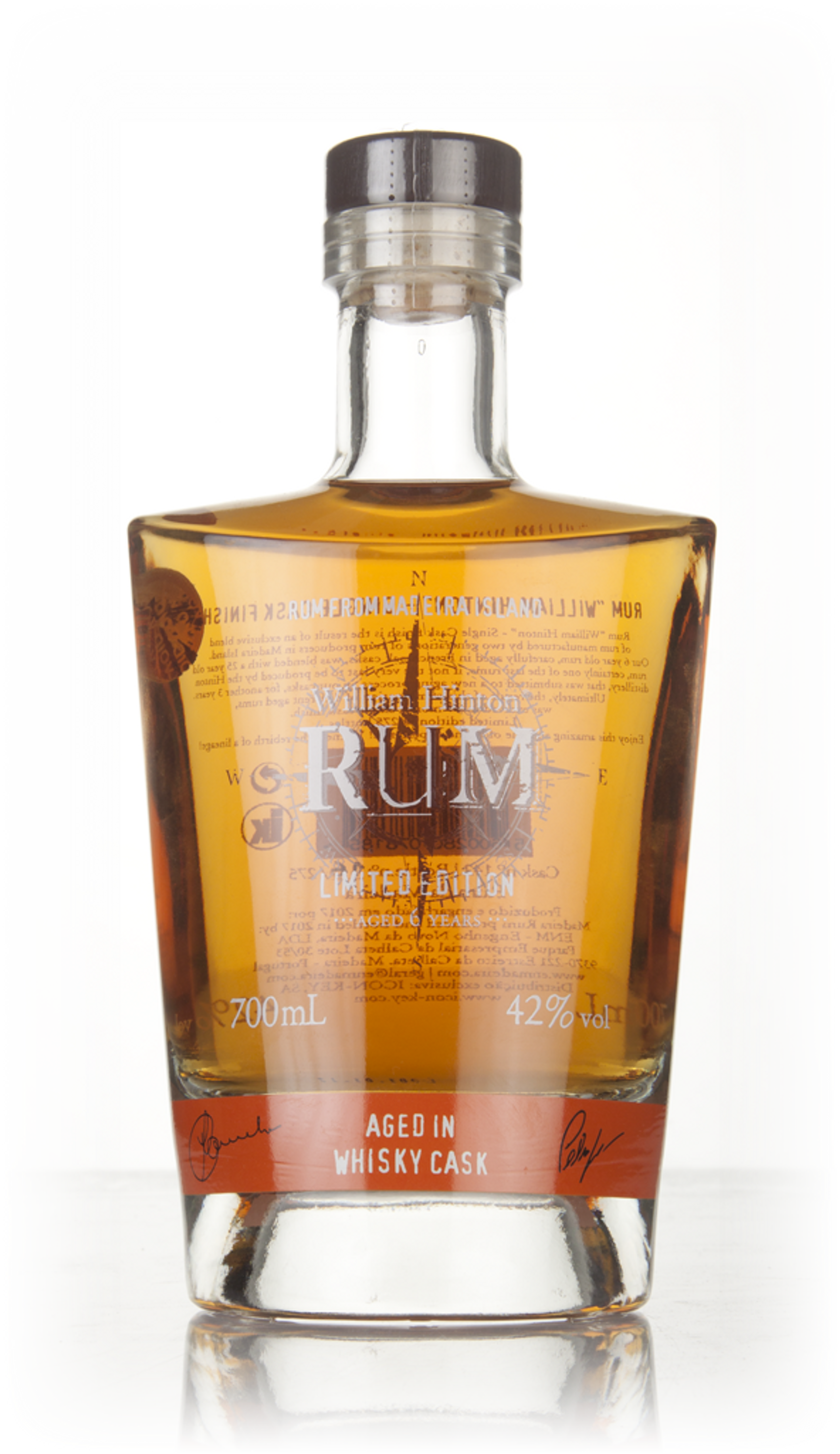 William Hinton 6 Year Old Whisky Cask Matured 70cl Rum