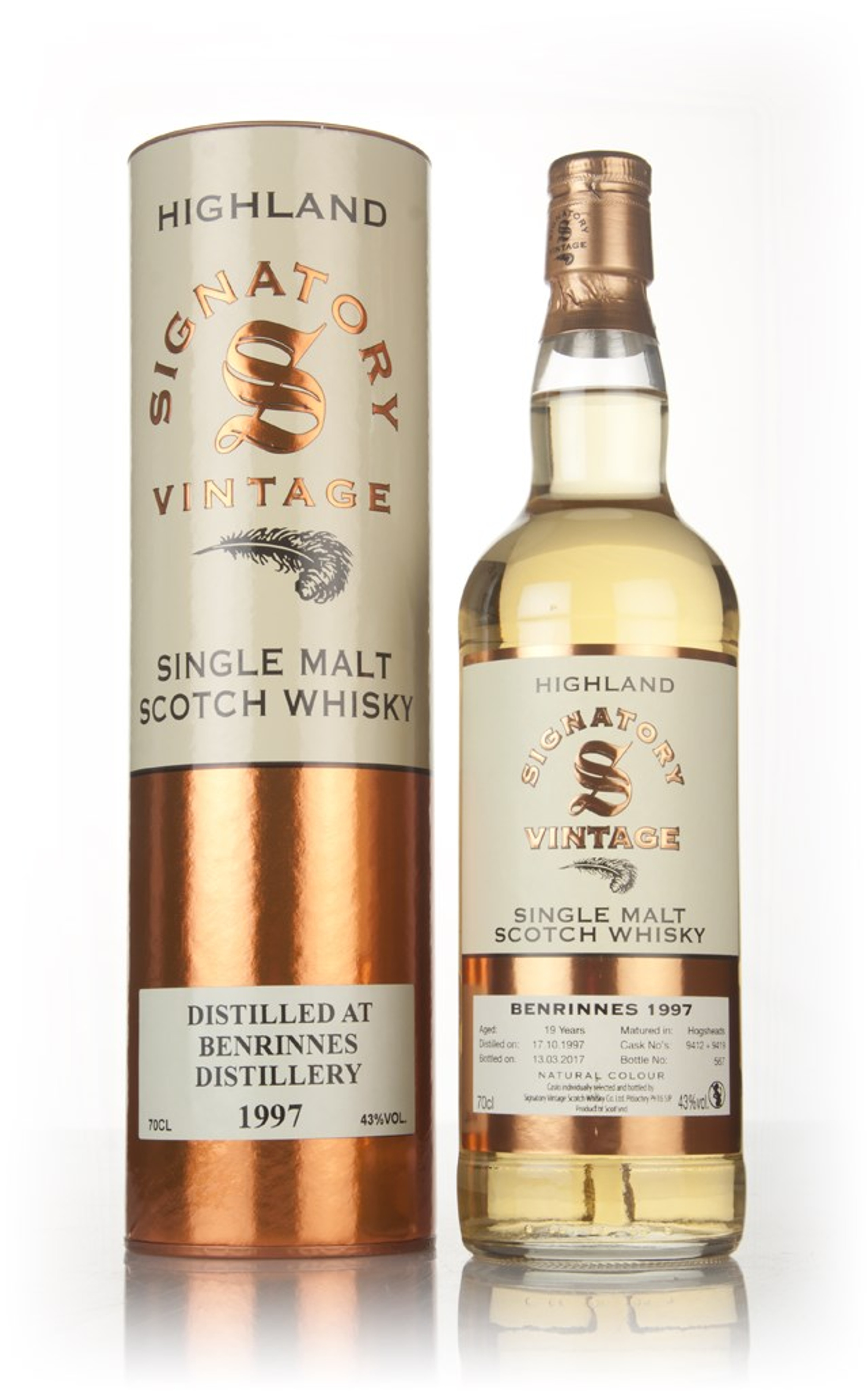 Benrinnes 19 Year Old 1997 (casks 9412 & 9419) - Signatory 70cl