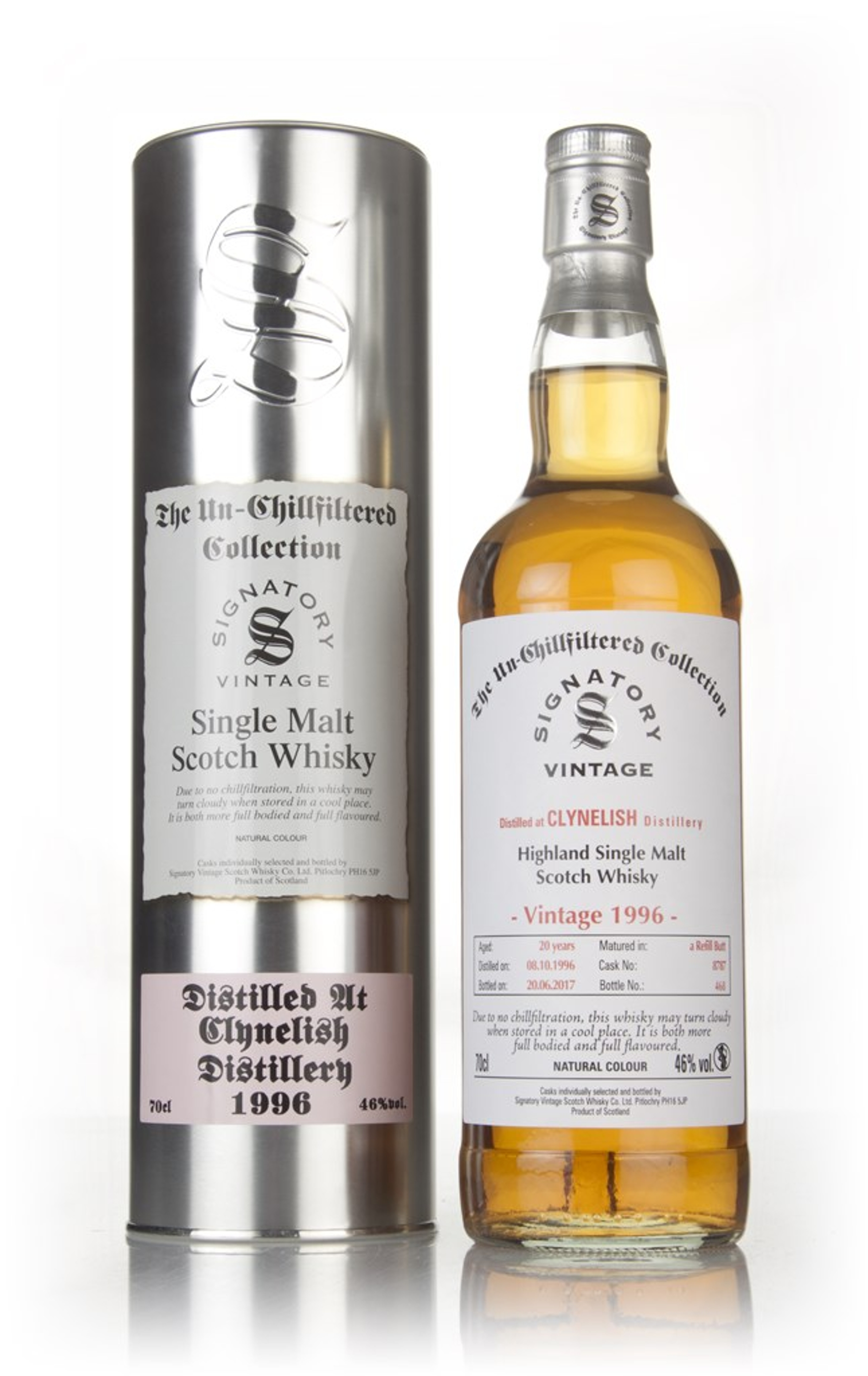 Clynelish 20 Year Old 1996 (cask 8787) - Un-Chillfiltered Collection (Signatory) 70cl