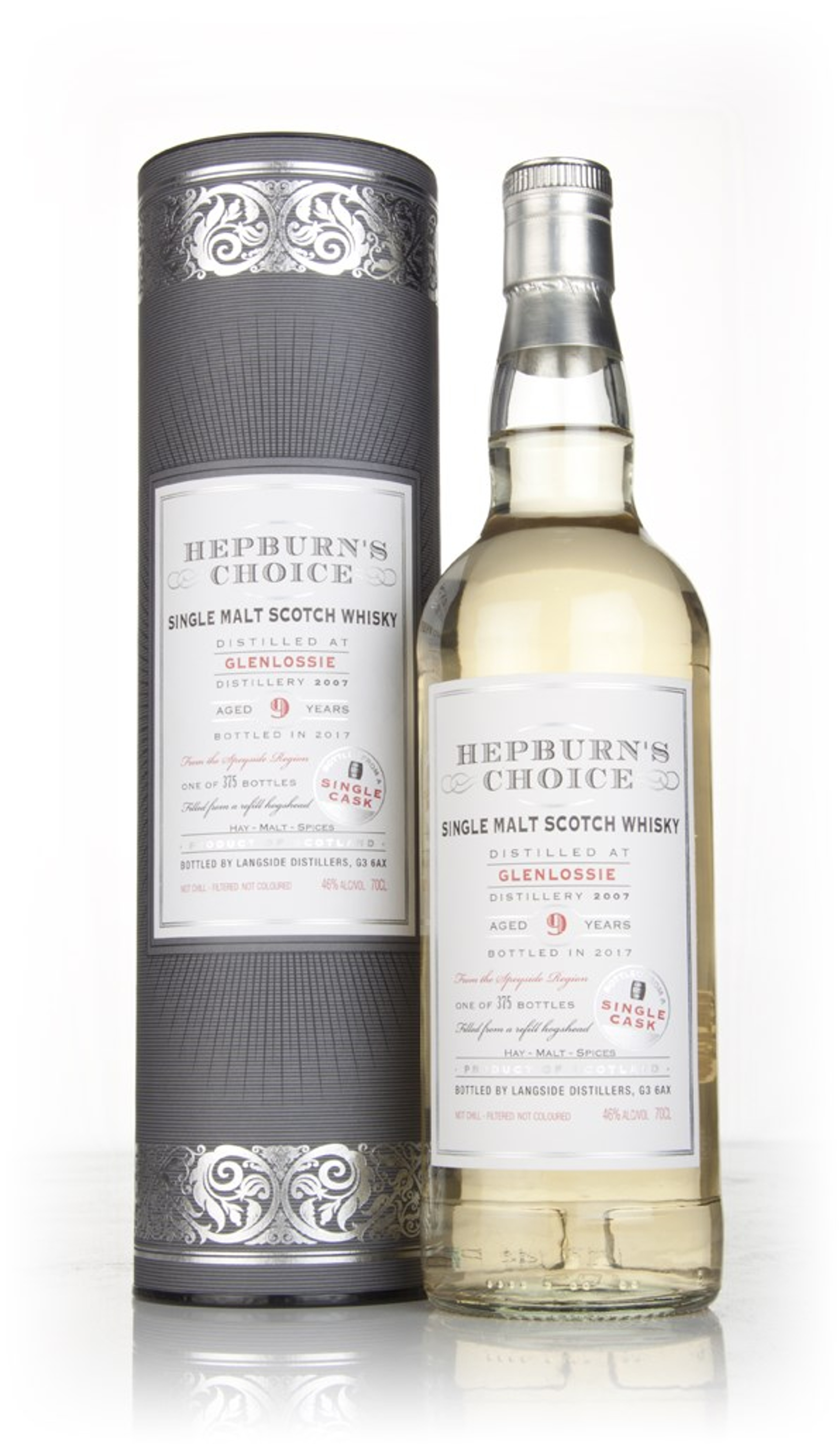 Glenlossie 9 Year Old 2007 - Hepburn's Choice (Langside) 70cl