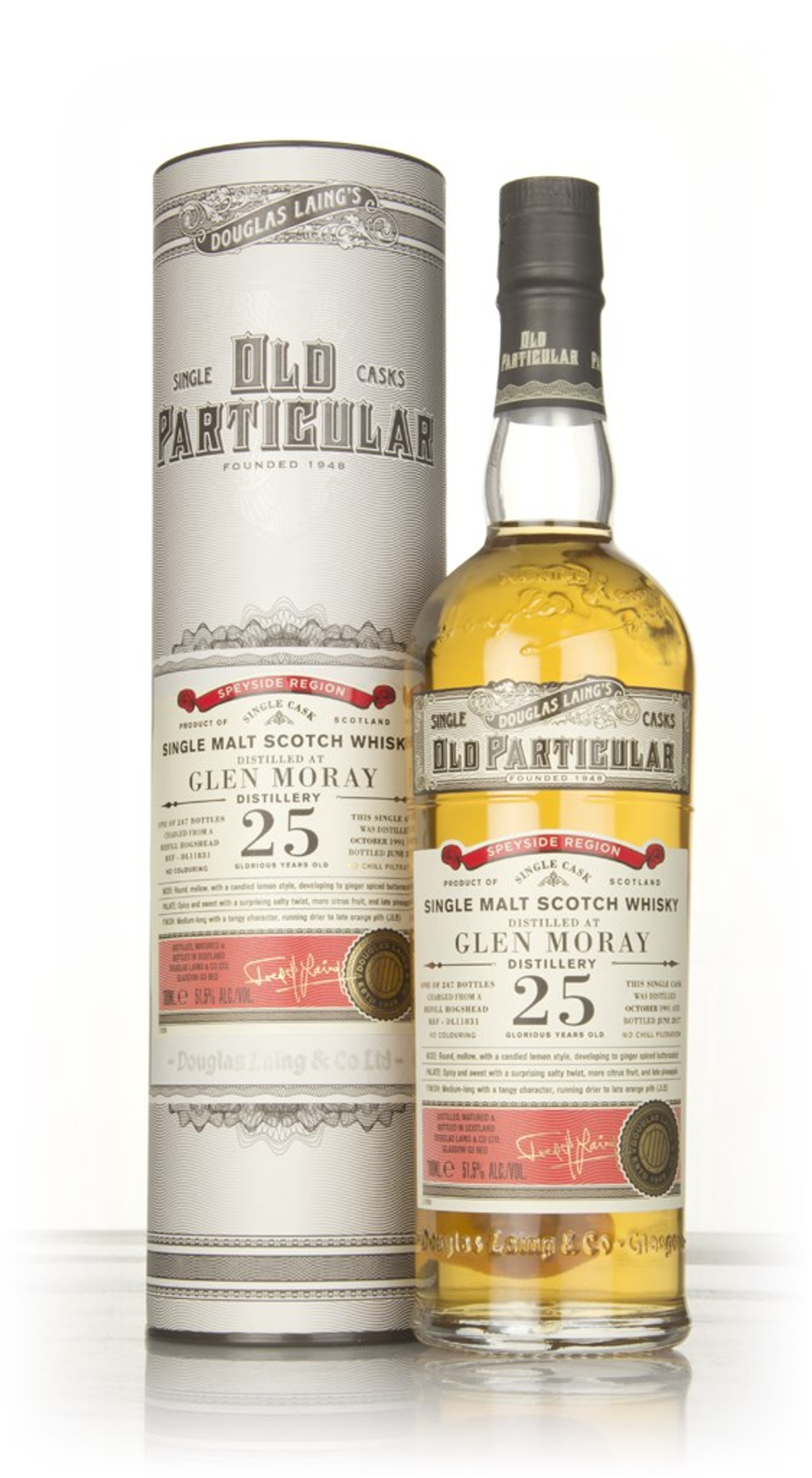 Glen Moray 25 Year Old 1991 (cask 11831) - Old Particular (Douglas Laing) 70cl
