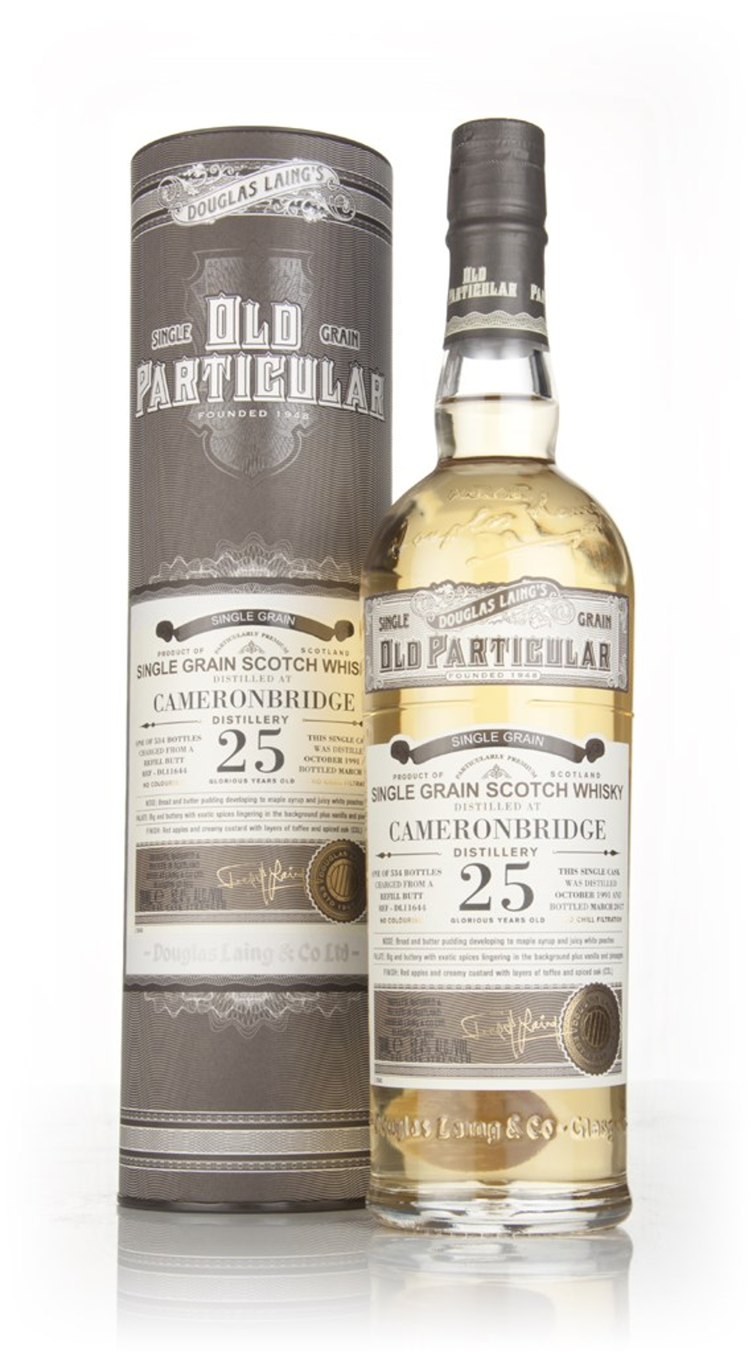 Cameronbridge 25 Year Old 1991 (cask 11644) - Old Particular (Douglas Laing) 70cl