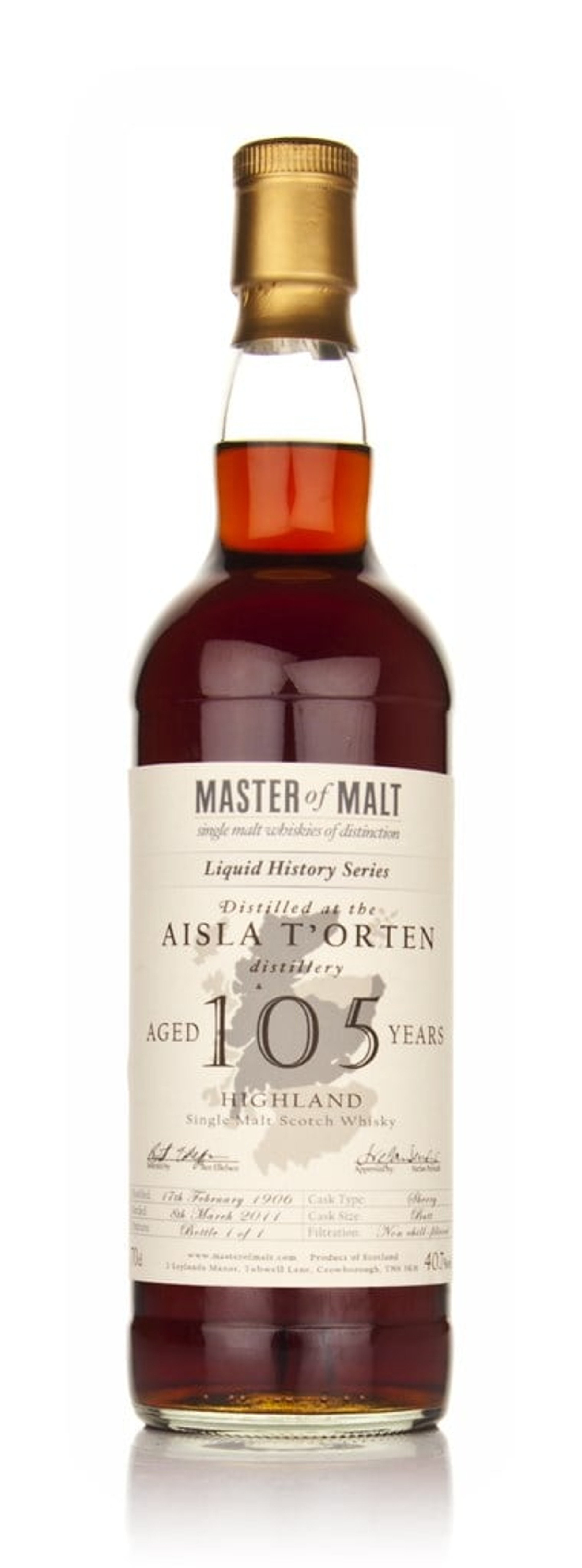 Aisla T'Orten 105 Year Old 1906 - Liquid History (Master of Malt) 70cl
