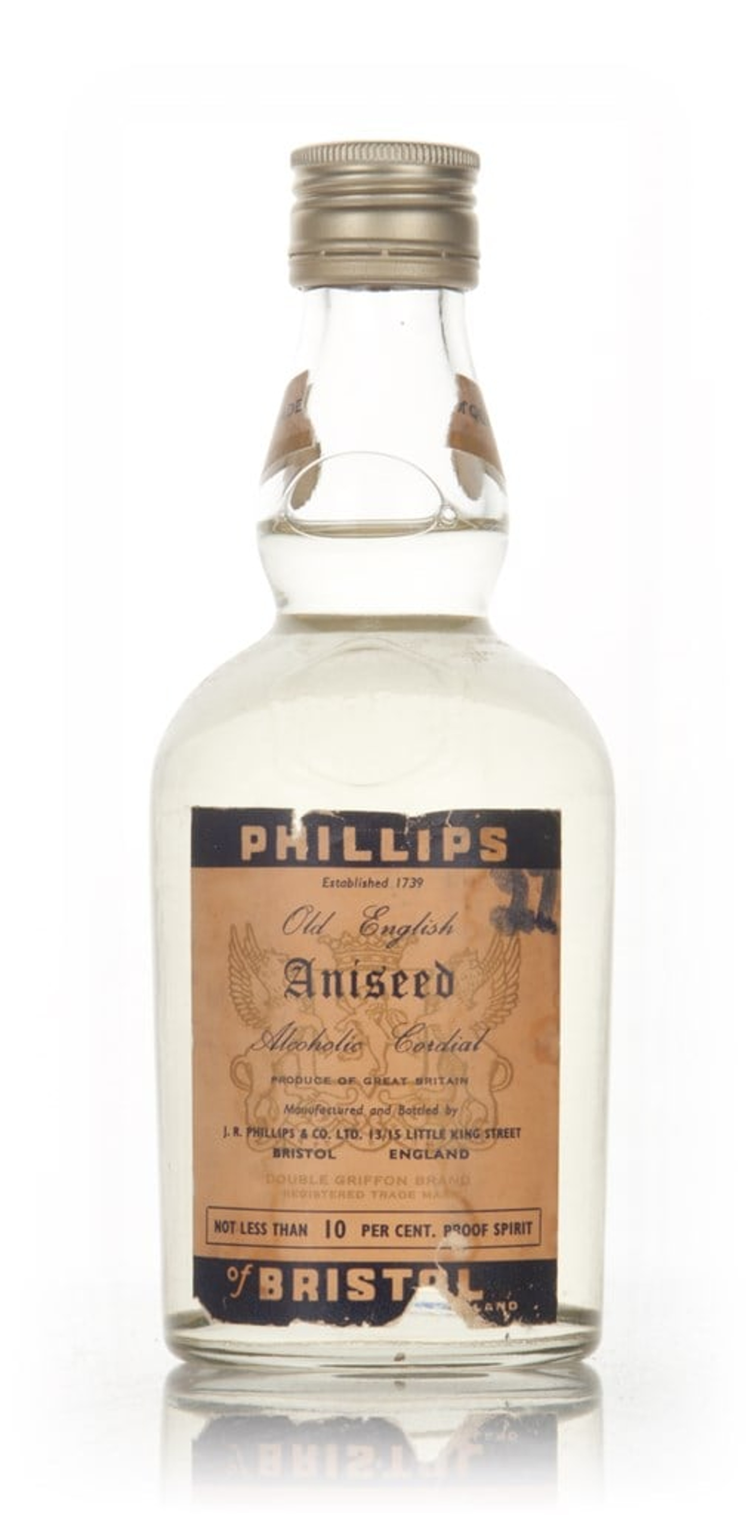 Phillips of Bristol Aniseed Old English Alcoholic Cordial - 1970s