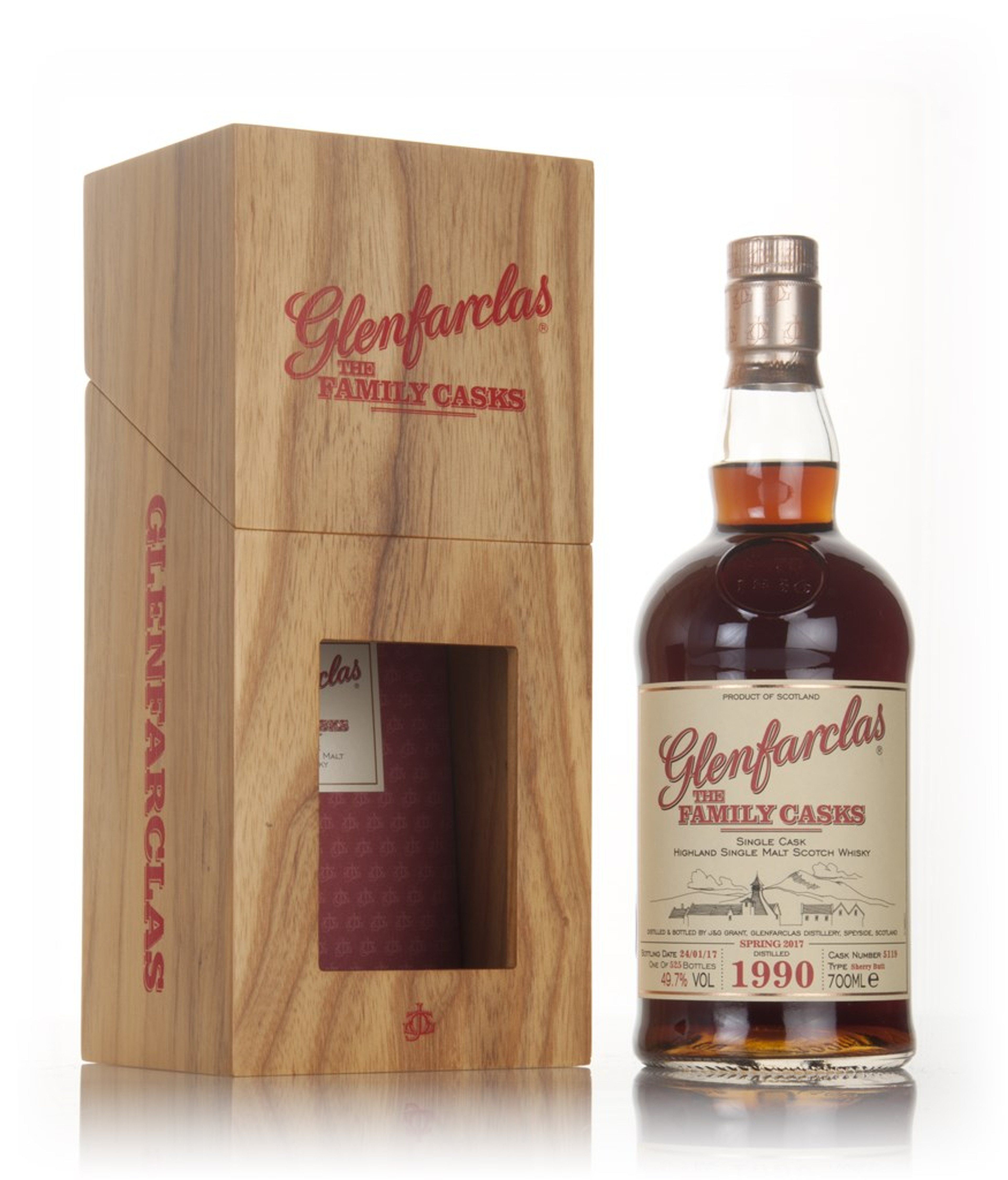 Glenfarclas 1990 (cask 5119) Family Cask Spring 2017 Release 70cl