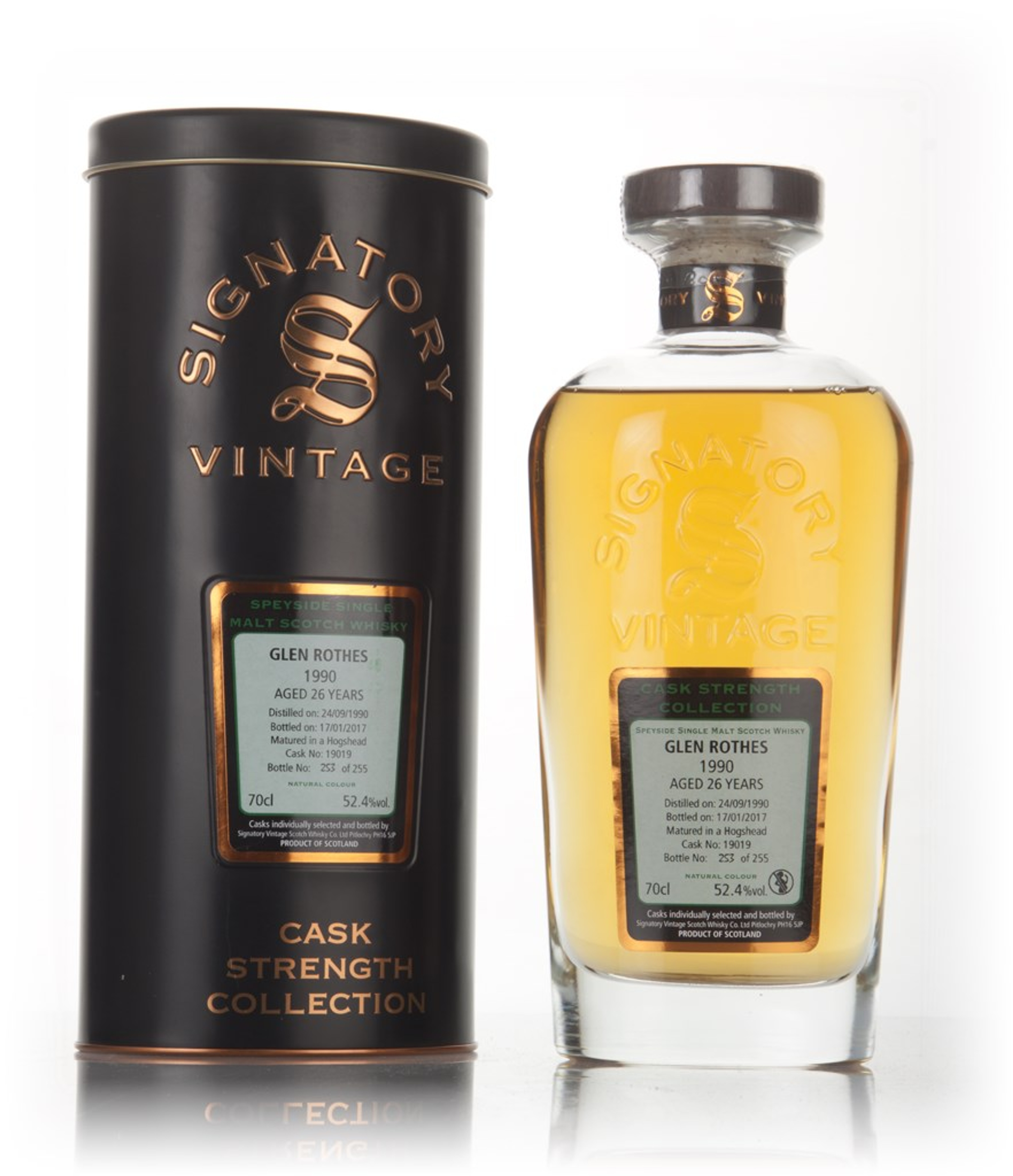 Glenrothes 26 Year Old 1990 (cask 19019) - Cask Strength Collection (Signatory) 70cl