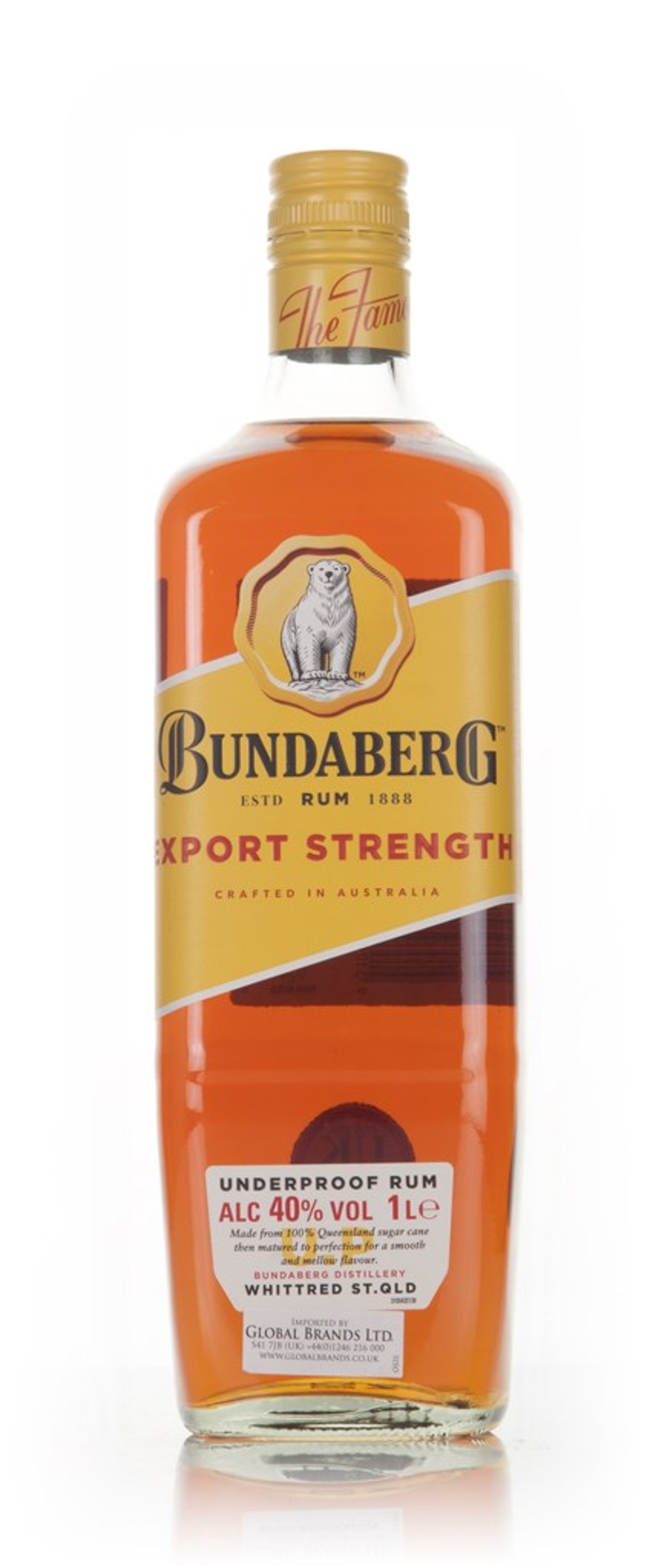 Bundaberg Rum Export Strength 1L 100cl