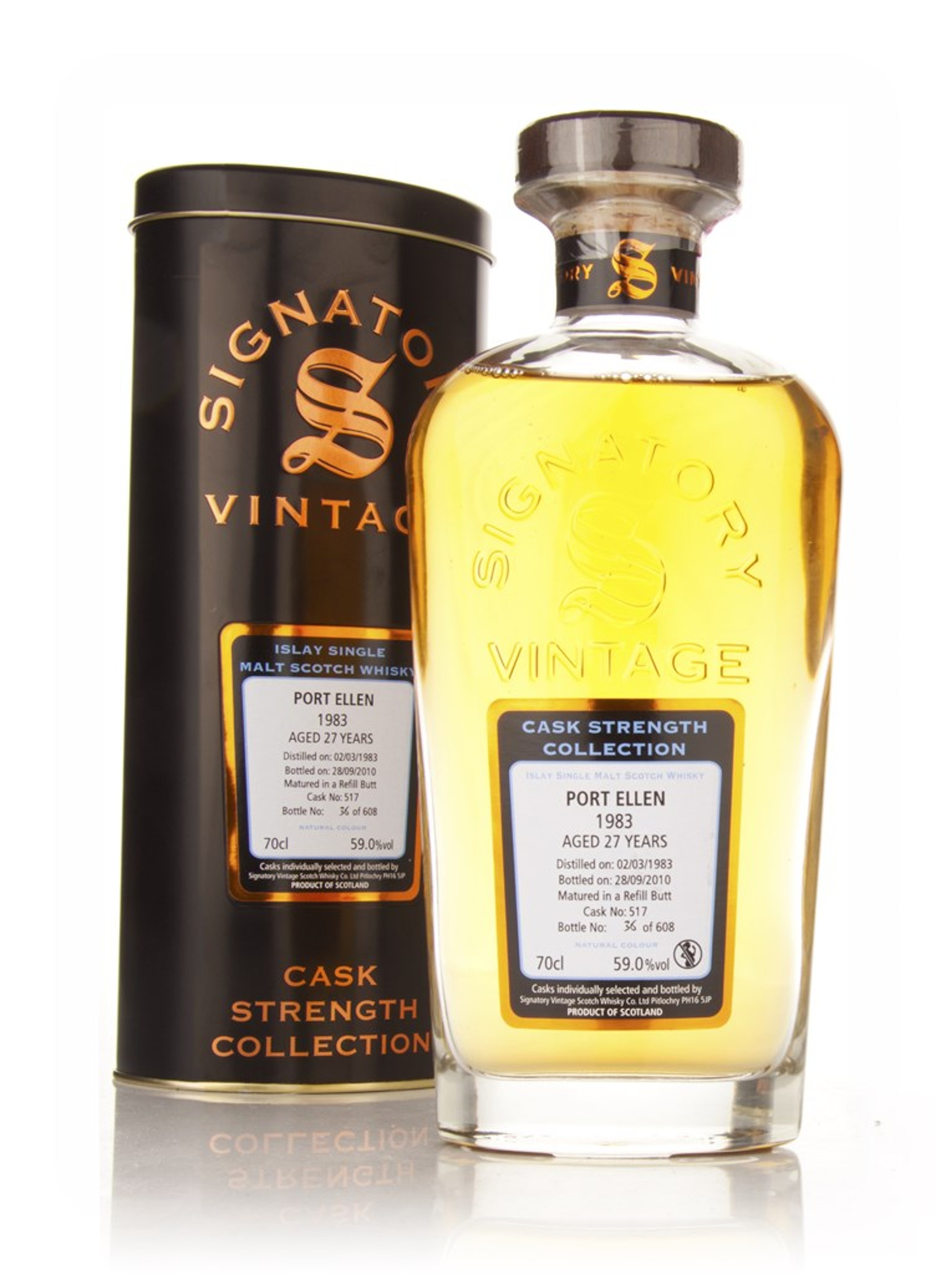 Port Ellen 27 Year Old 1983 Cask 517 - Cask Strength Collection (Signatory) 70cl