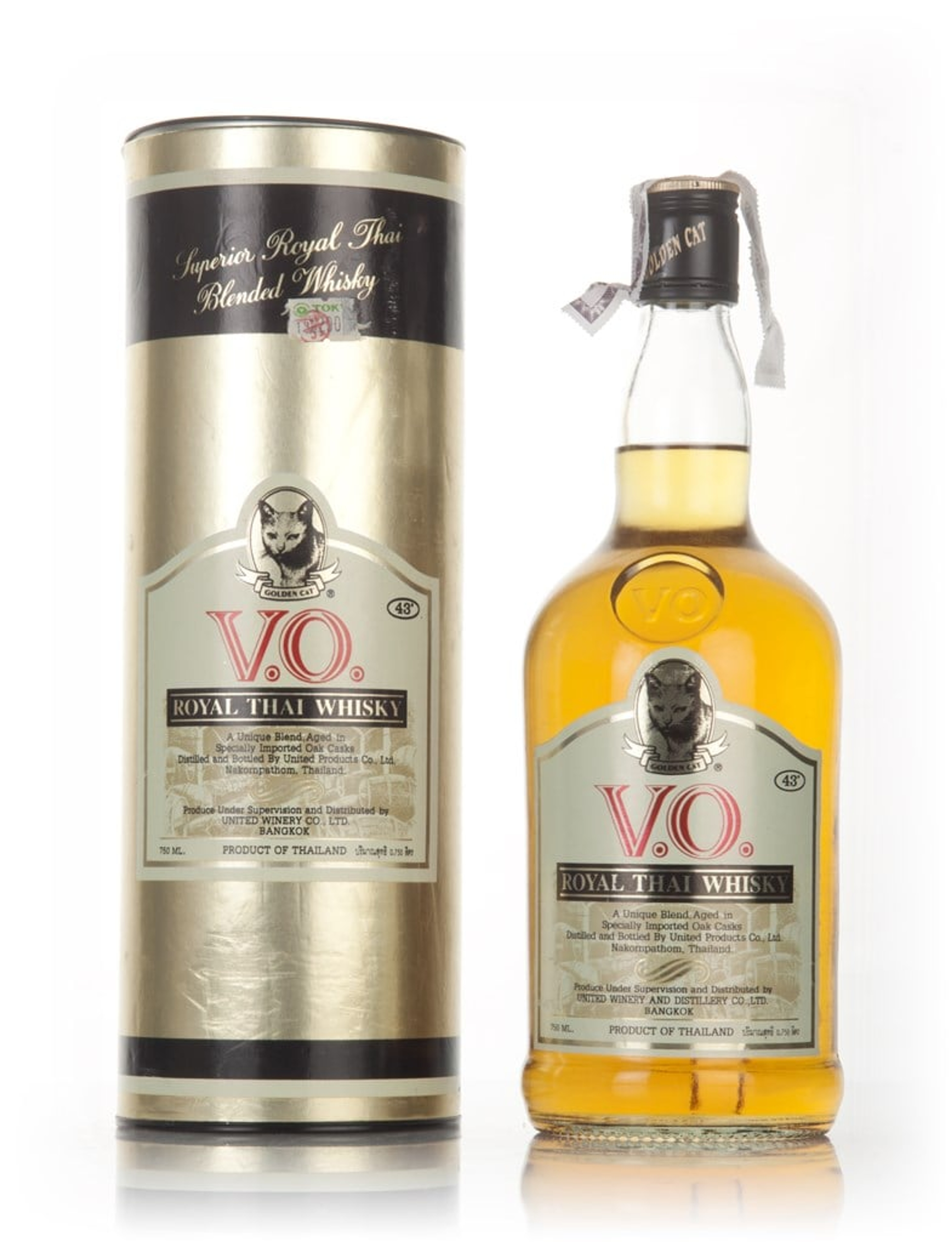 Golden Cat V.O. Royal Thai Whisky - 1970s 75cl