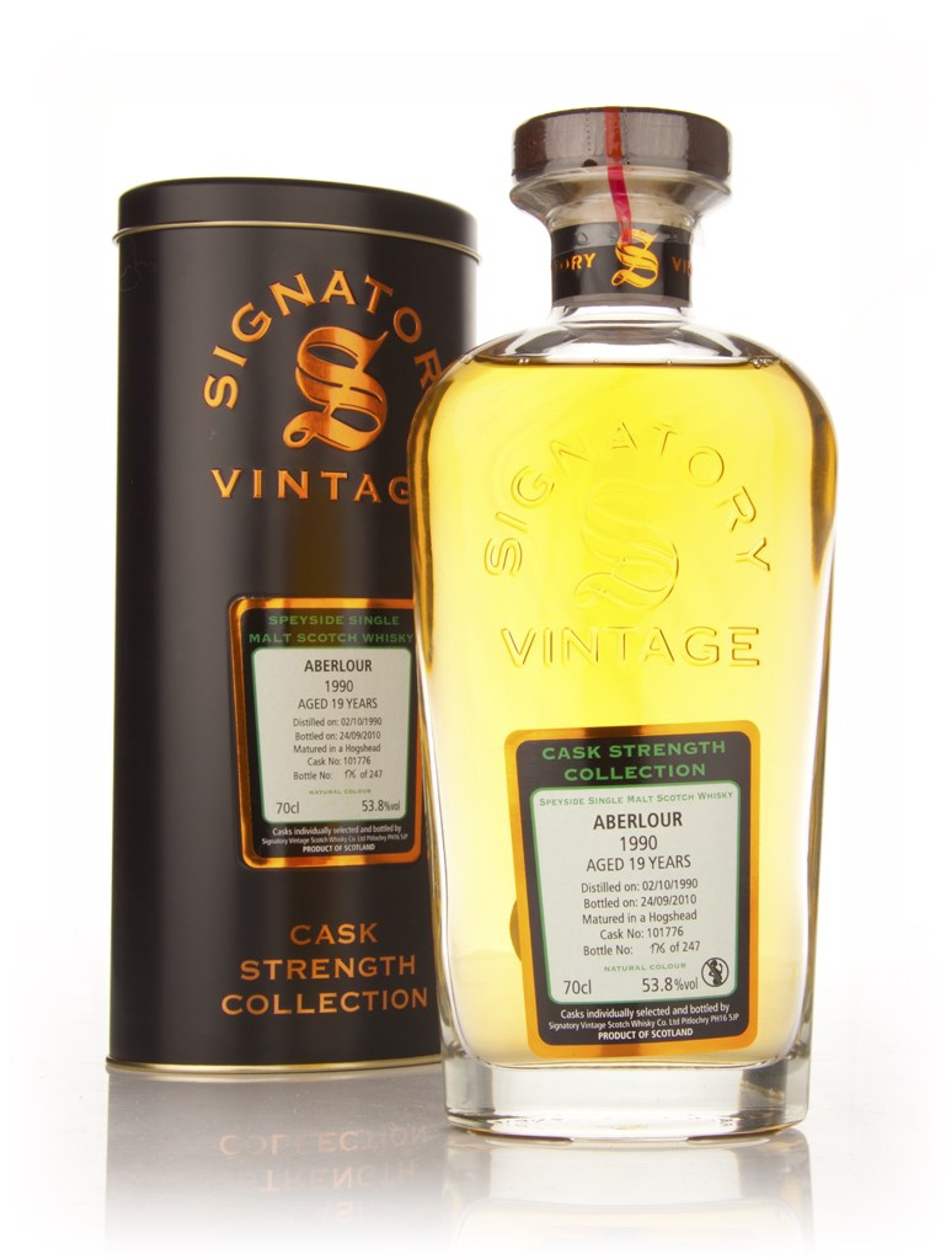Aberlour 19 Year Old 1990 Cask 101776 - Cask Strength Collection (Signatory) 70cl