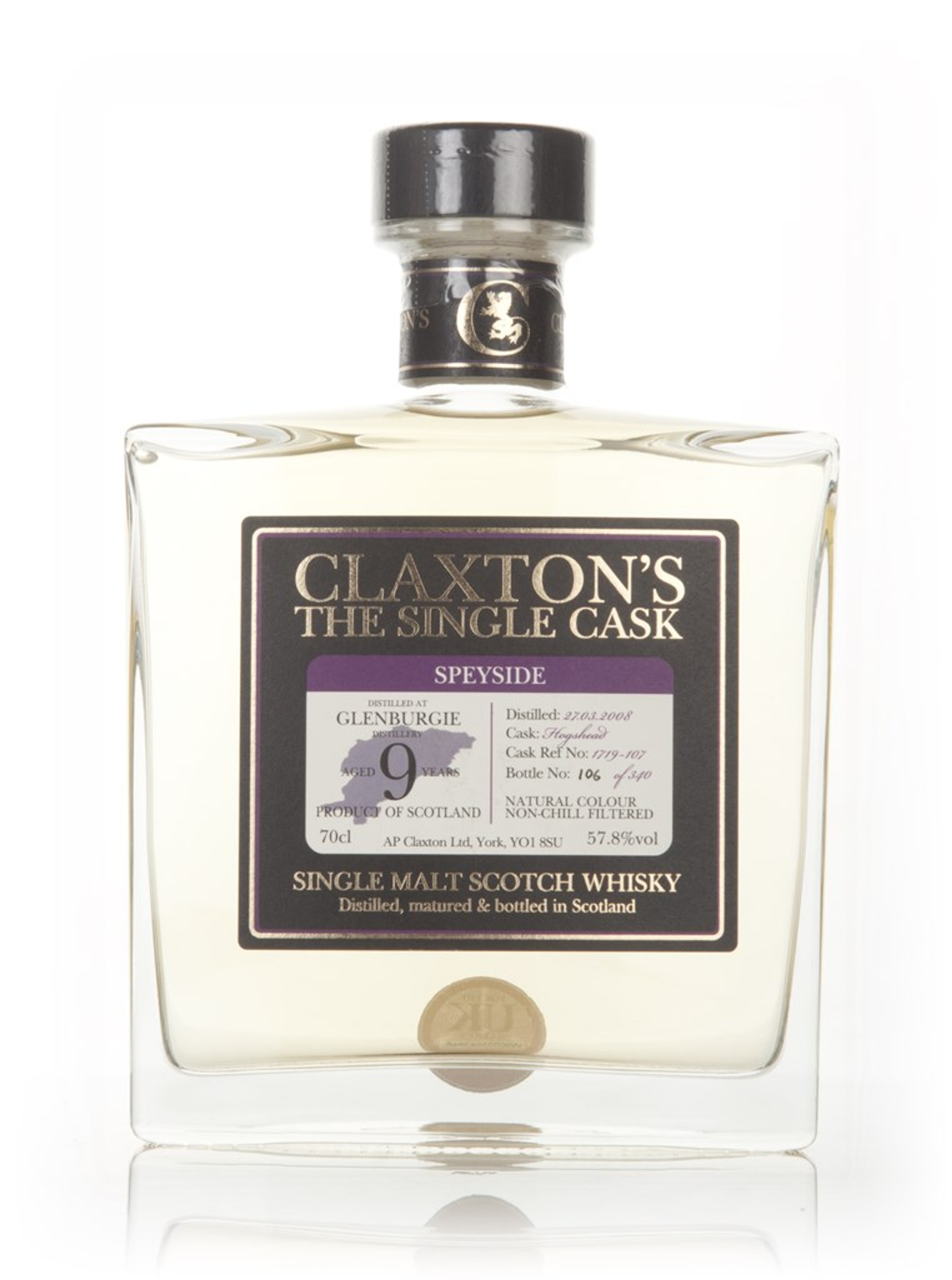 Glenburgie 9 Year Old 2008 - Claxton's 70cl