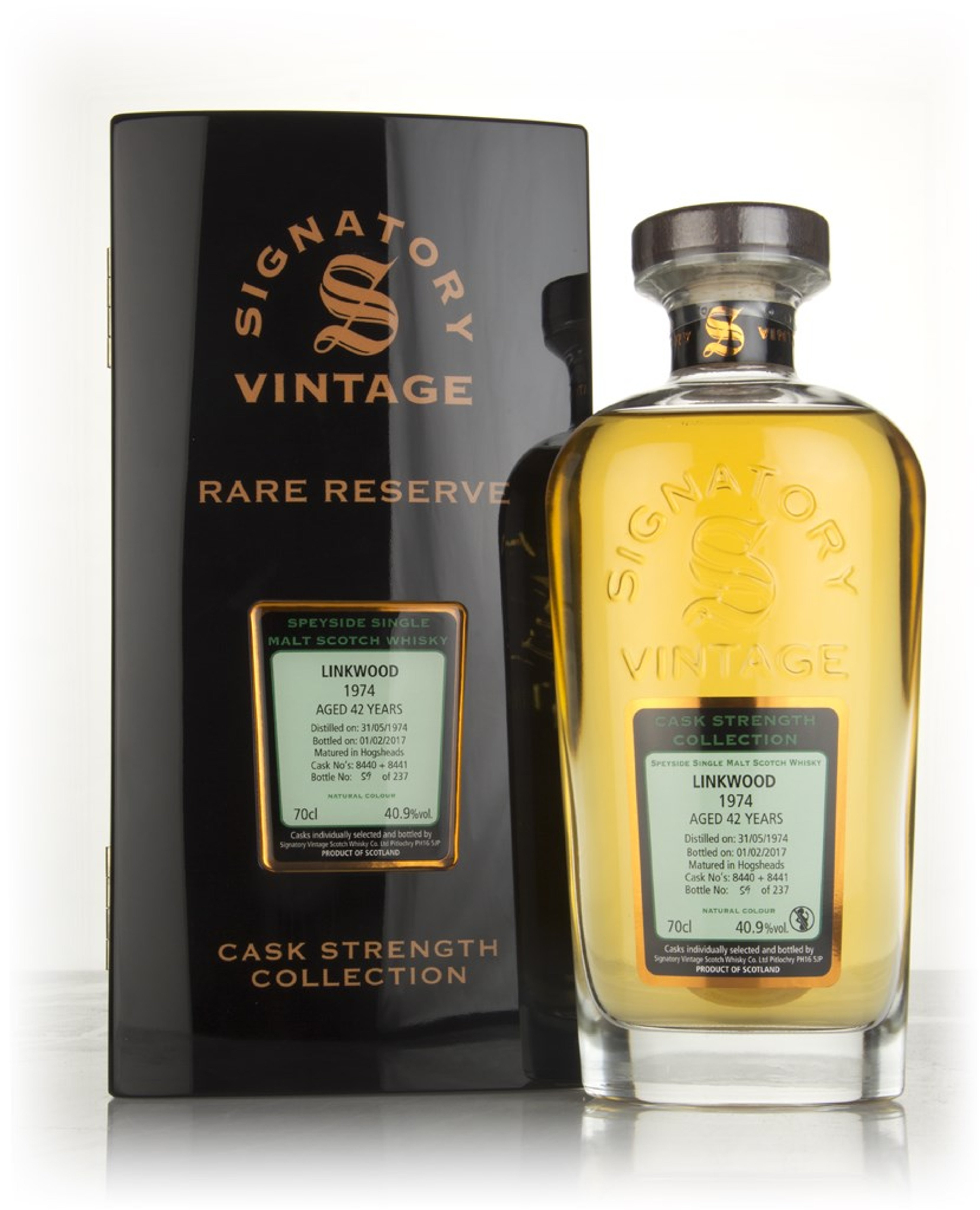 Linkwood 42 Year Old 1974 (casks 8440 & 8441) - Cask Strength Collection Rare Reserve (Signatory) 70cl